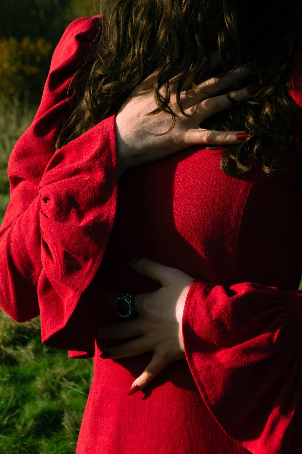 Studio Sale: Elizabeth in Scarlet Viscose Linen, Size 12