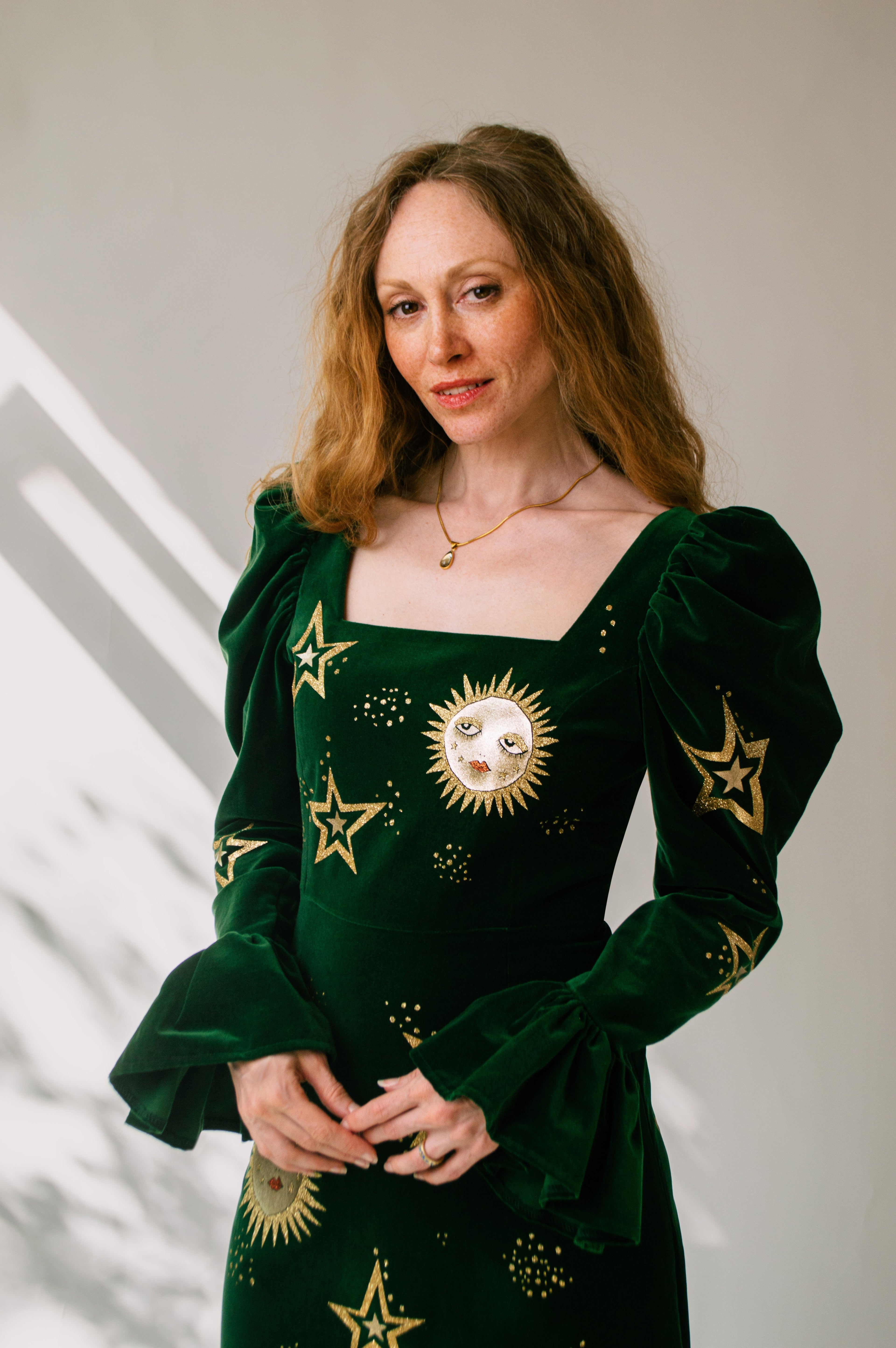 Studio Sale: Elizabeth in Velvet ft. Celeste Appliqué, Size 8
