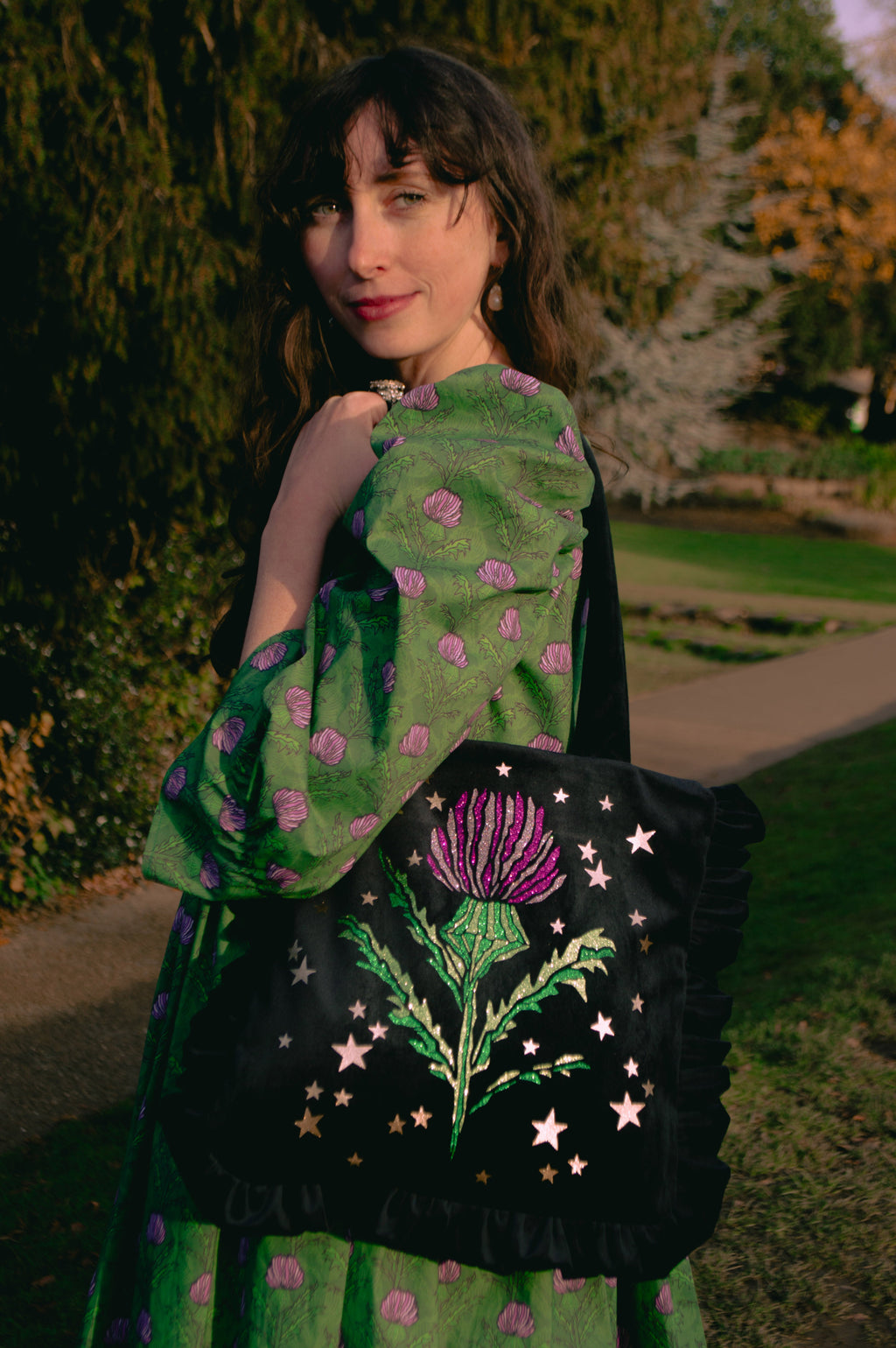 Thistle Velvet Bag
