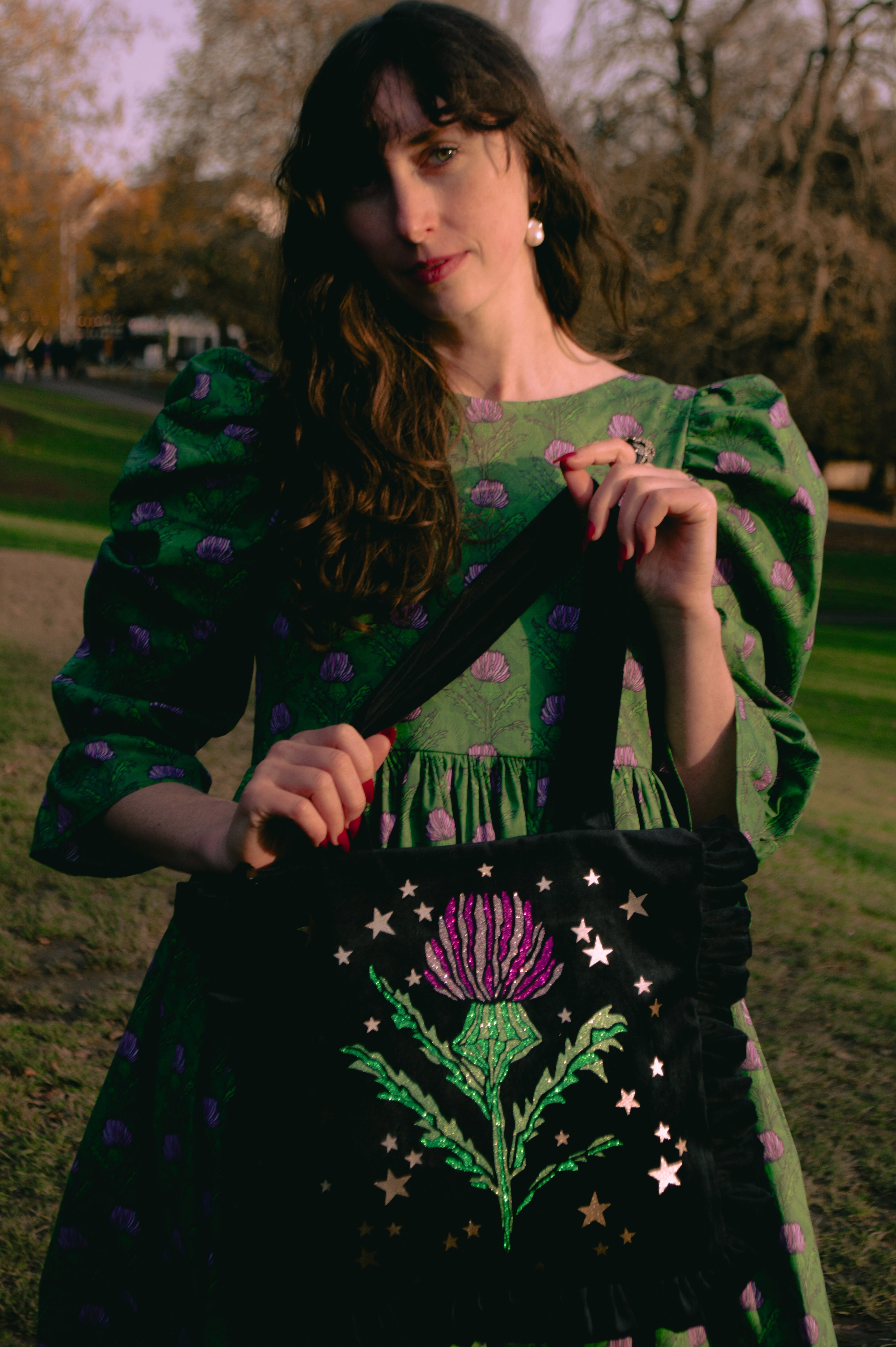 Thistle Velvet Bag