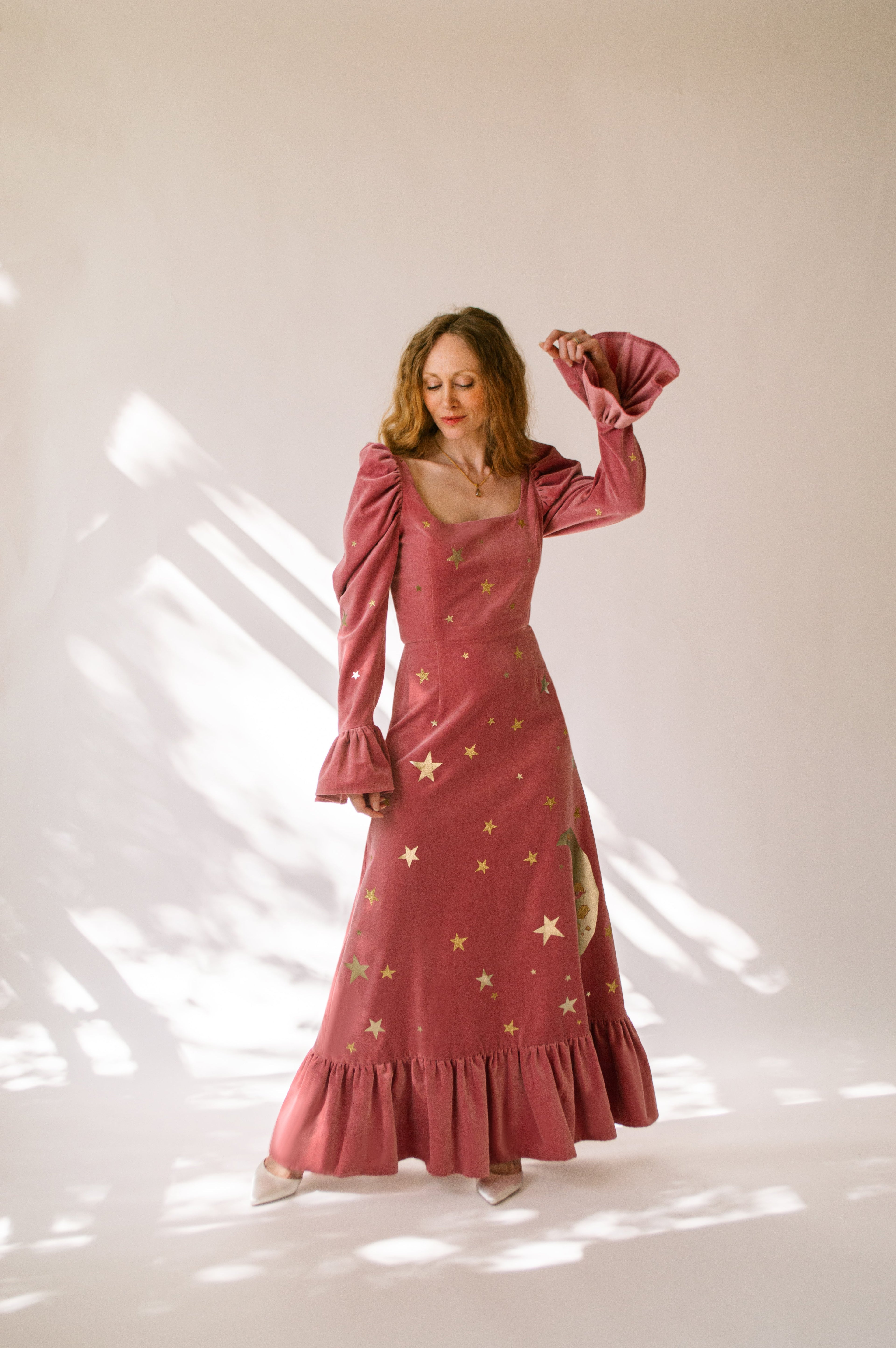 Aurora in Rose Velvet ft. Luna Appliqué