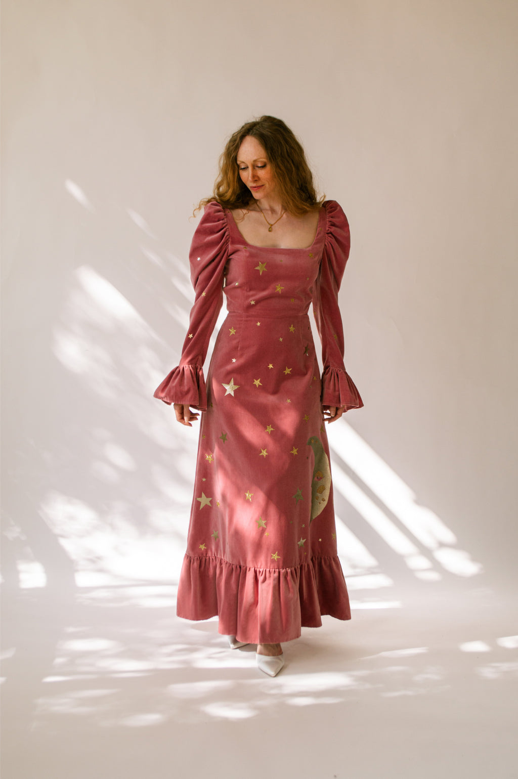 Aurora in Rose Velvet ft. Luna Appliqué