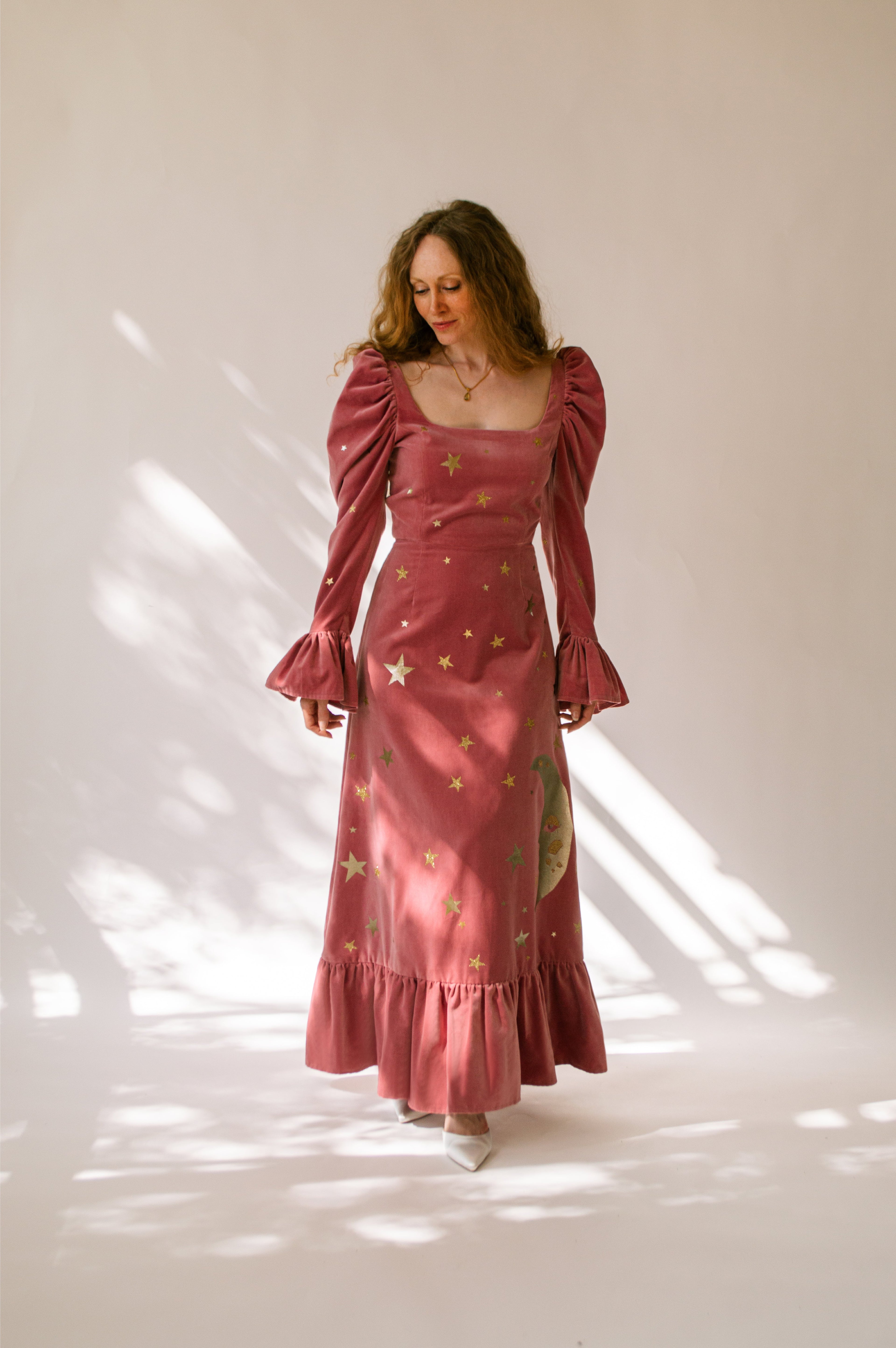 Aurora in Rose Velvet ft. Luna Appliqué