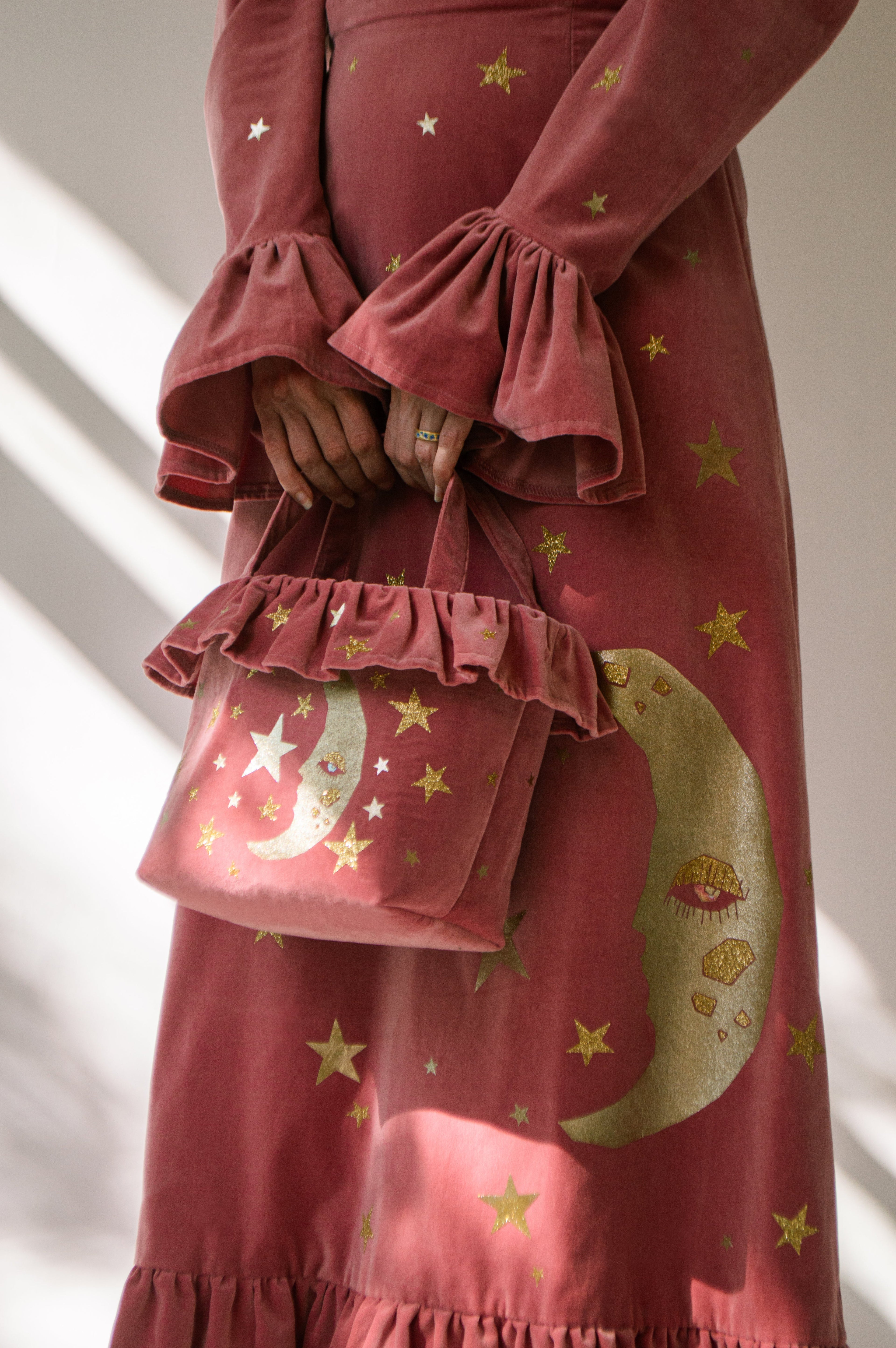 Aurora in Rose Velvet ft. Luna Appliqué