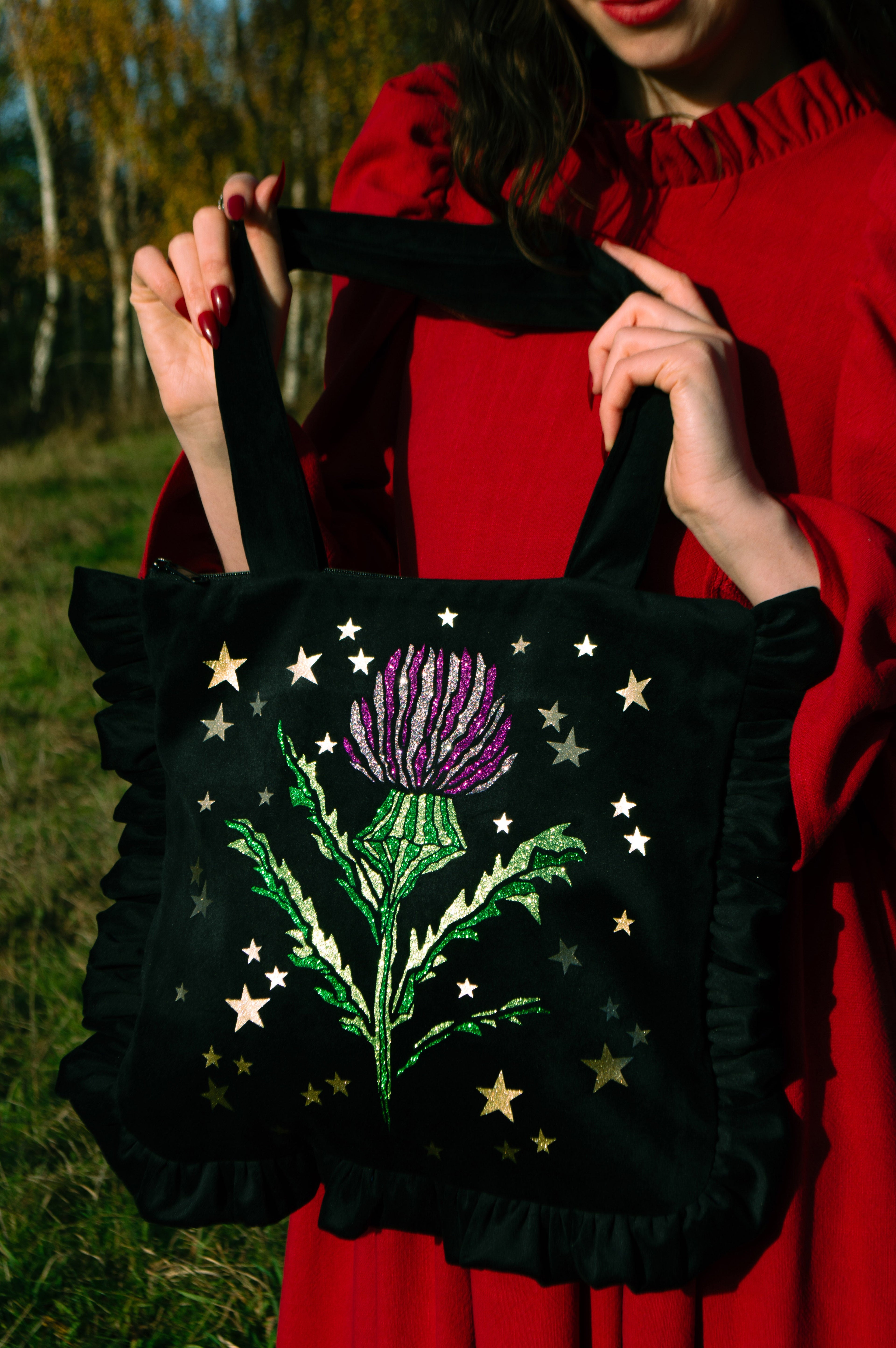 Thistle Velvet Bag