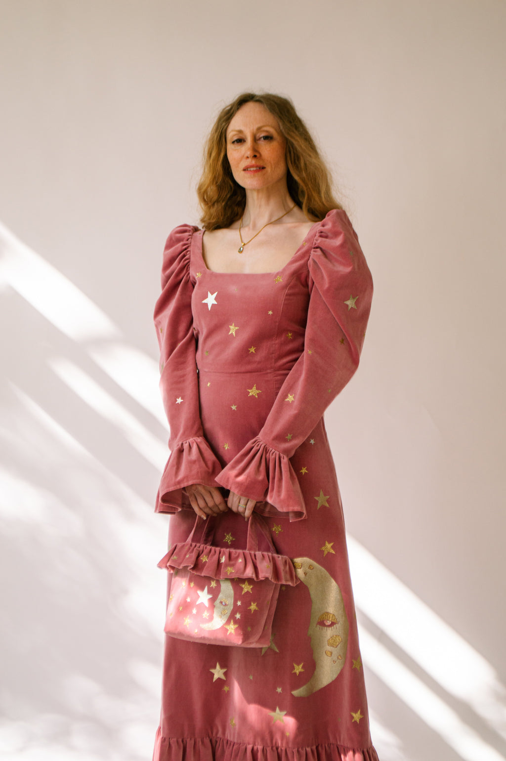 Aurora in Rose Velvet ft. Luna Appliqué