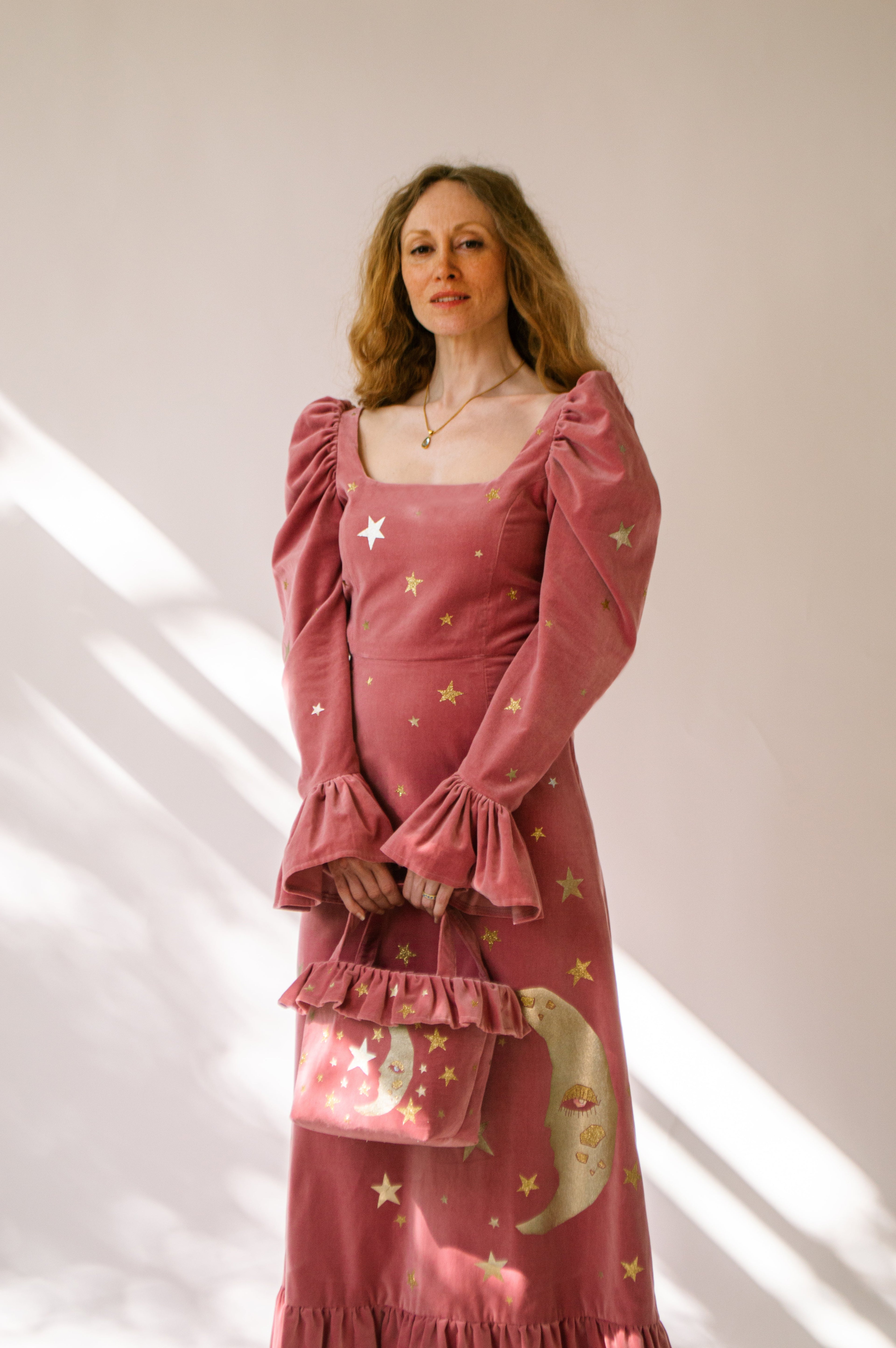 Clara in Rose Velvet ft. Luna Appliqué