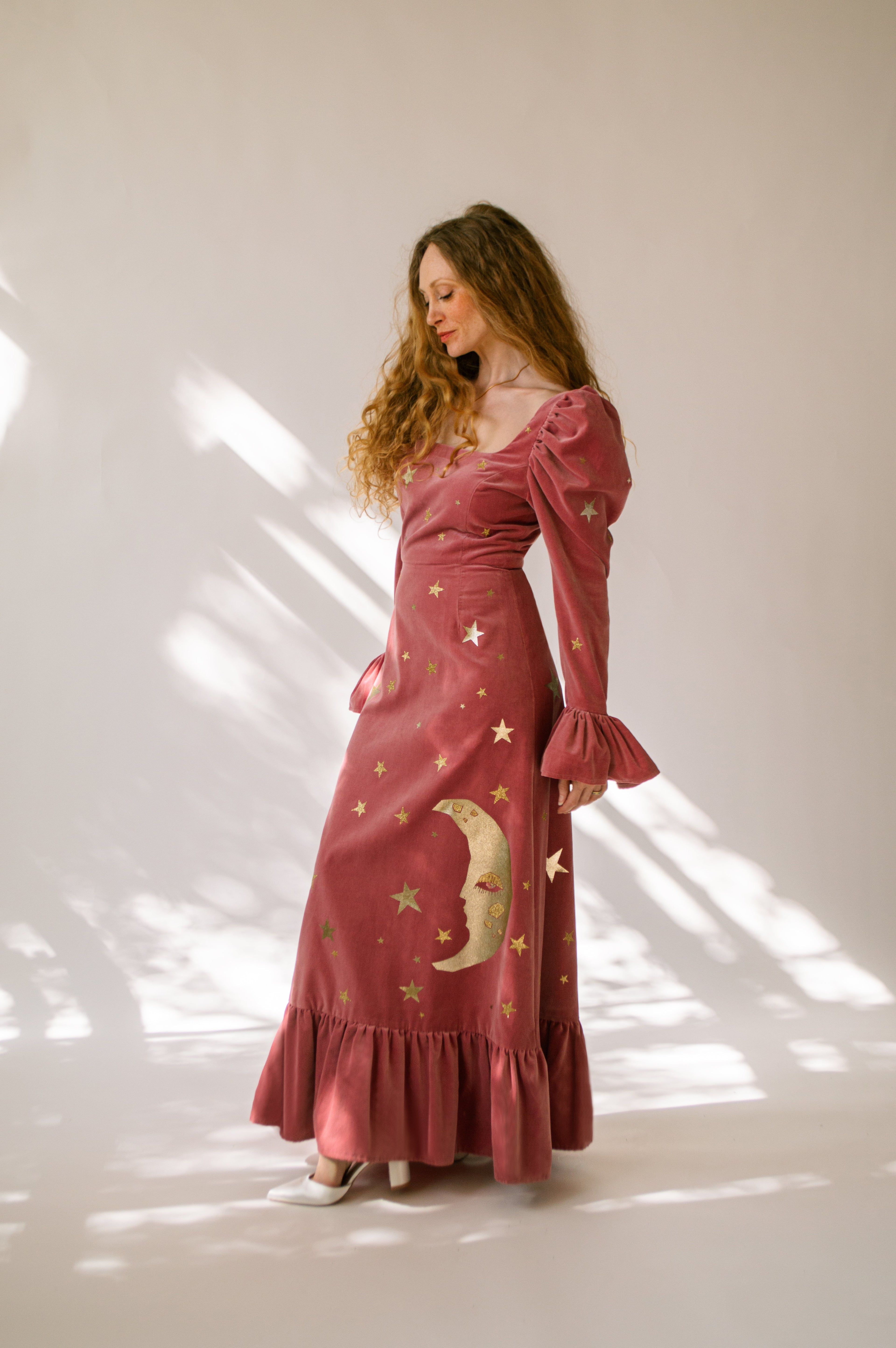 Aurora in Rose Velvet ft. Luna Appliqué
