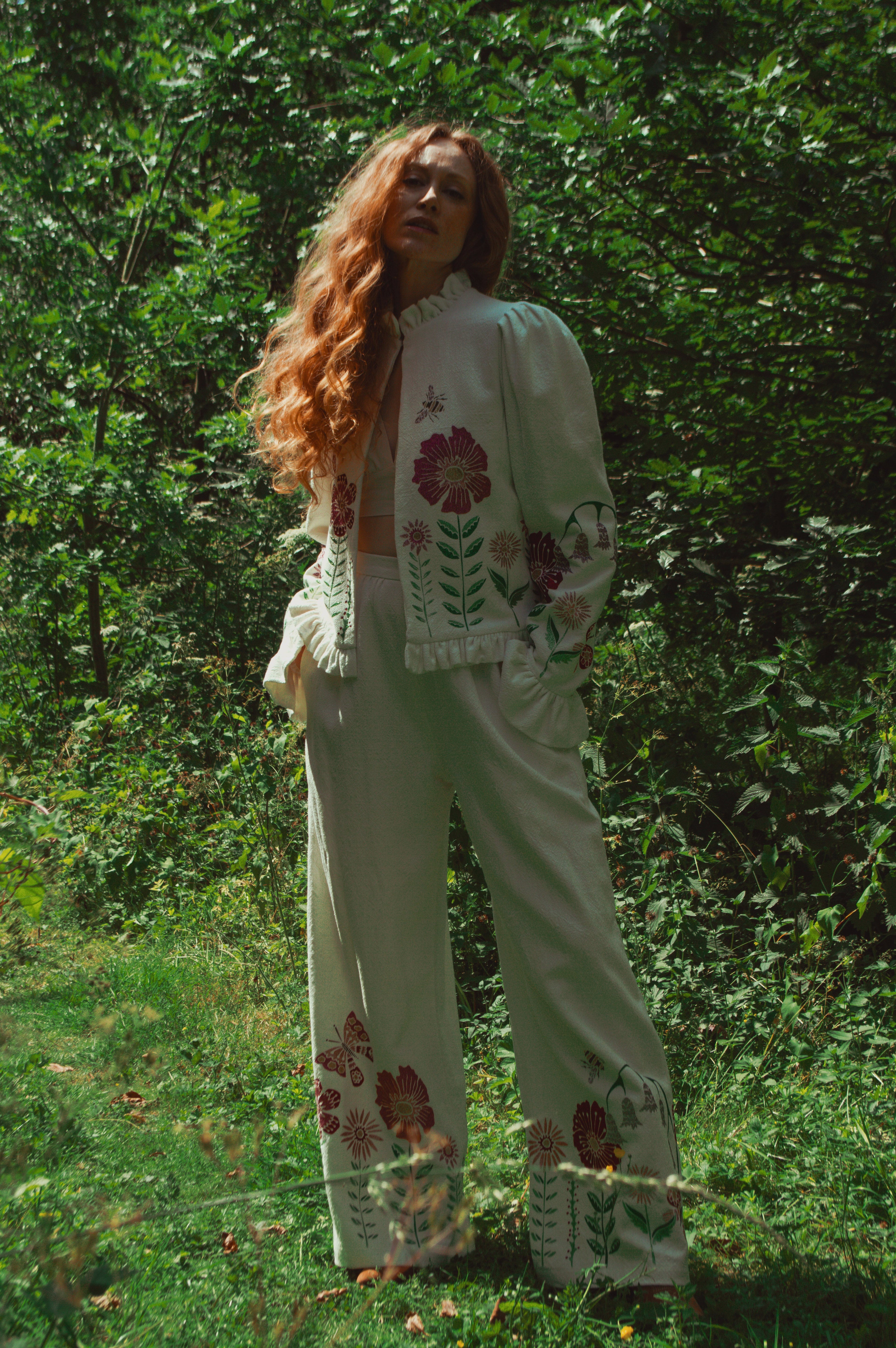 Nova & Soleil Suit with Midsummer Meadow Appliqué