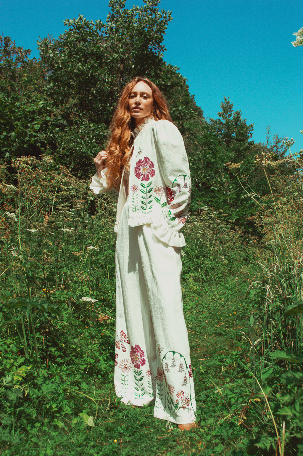 Nova Jacket with Midsummer Meadow Appliqué