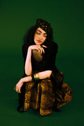 Leopard Beret - Gold Dust on Black Beret