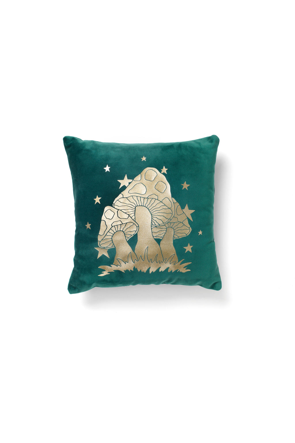 Emerald Velvet Toadstool Cushion Cover