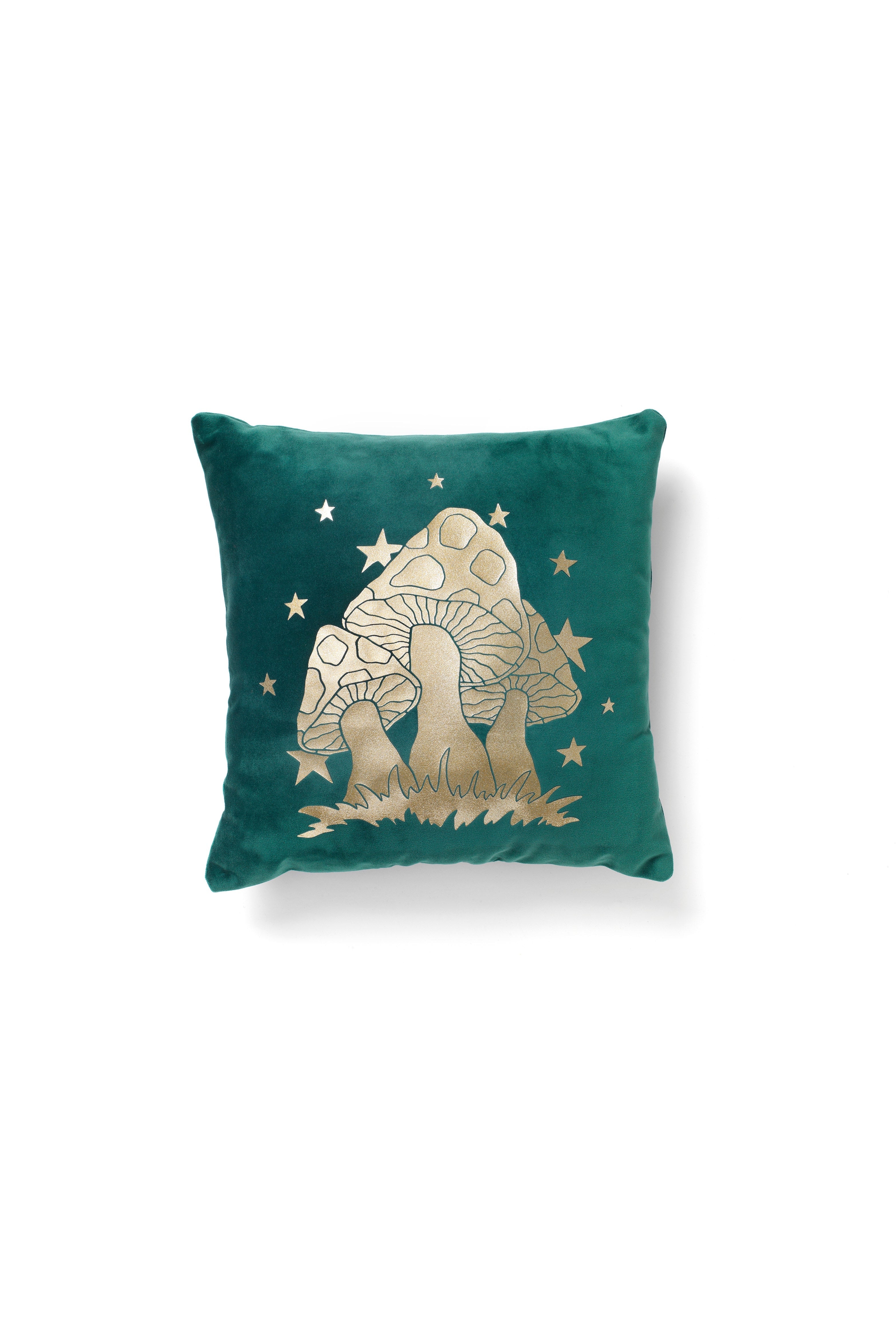 Emerald Velvet Toadstool Cushion Cover