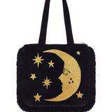 Gold Luna Velvet Bag