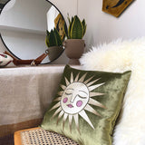 Moss Velvet Asteria Cushion