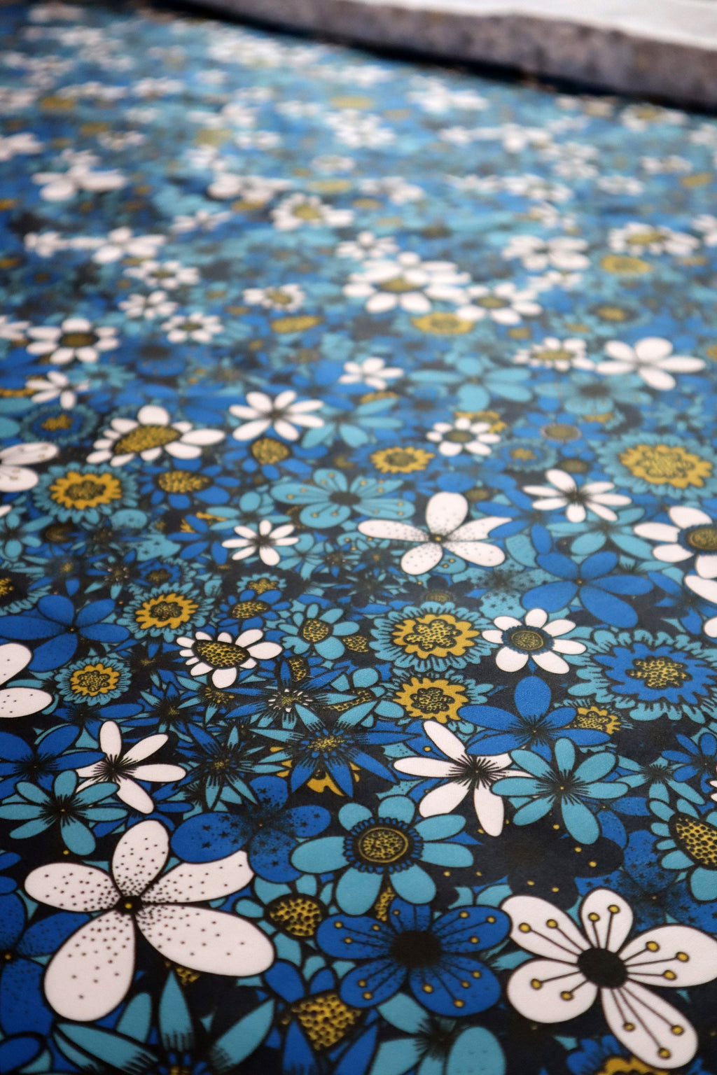Sunday Morning Blue 100% Organic Cotton Sateen (per meter)