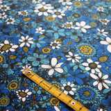 'Day Tripper' Blue 100% Cotton (per meter)