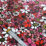 'Day Tripper' Pink 100% Cotton  (per meter)