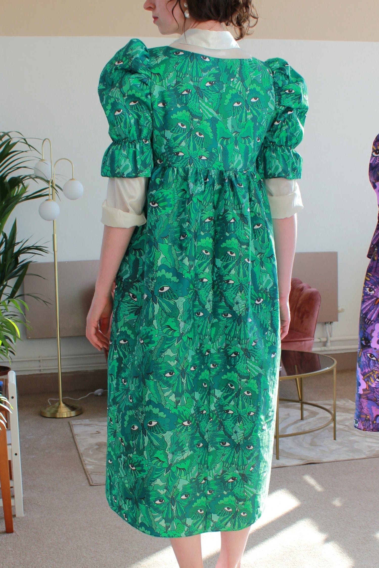 Erté (Long) in Teal Butterflies