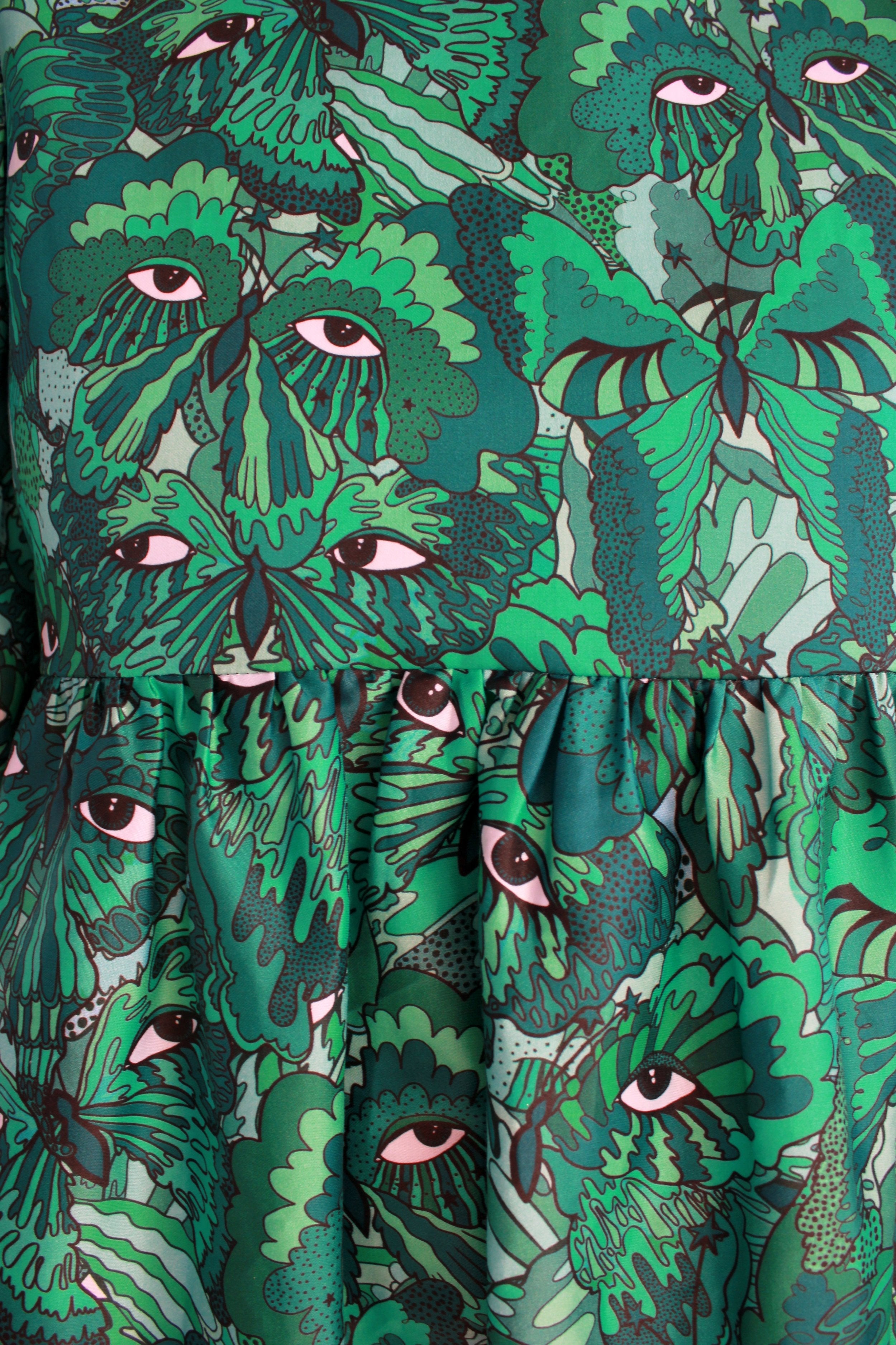 Erté (Long) in Teal Butterflies