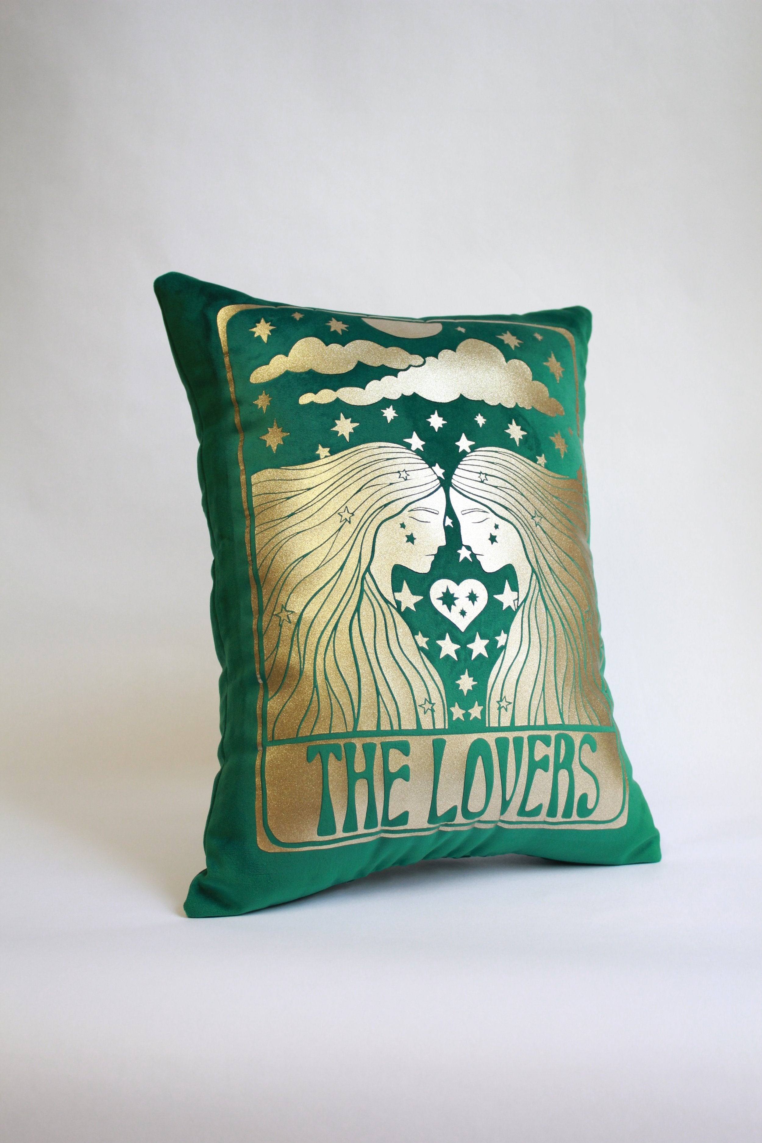 Emerald Velvet 'The Lovers' Cushion