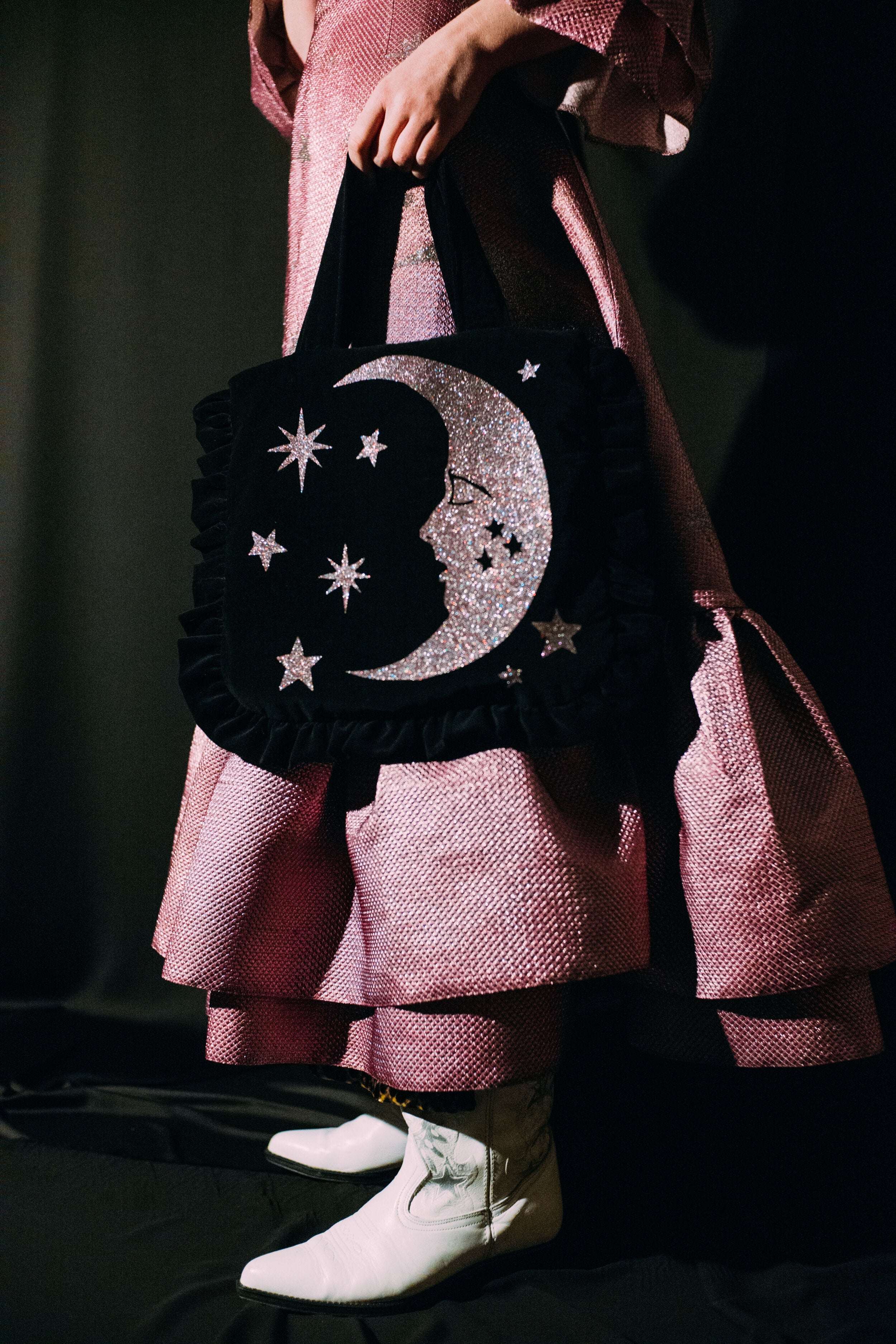 Lilac Luna Velvet Bag
