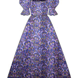 Lucinda in Violet Butterfly Deadstock Cotton