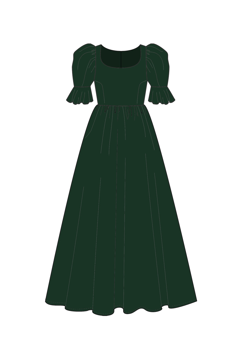 Margot (long) in Forest Velvet