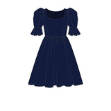 Margot (short) in Navy Velvet