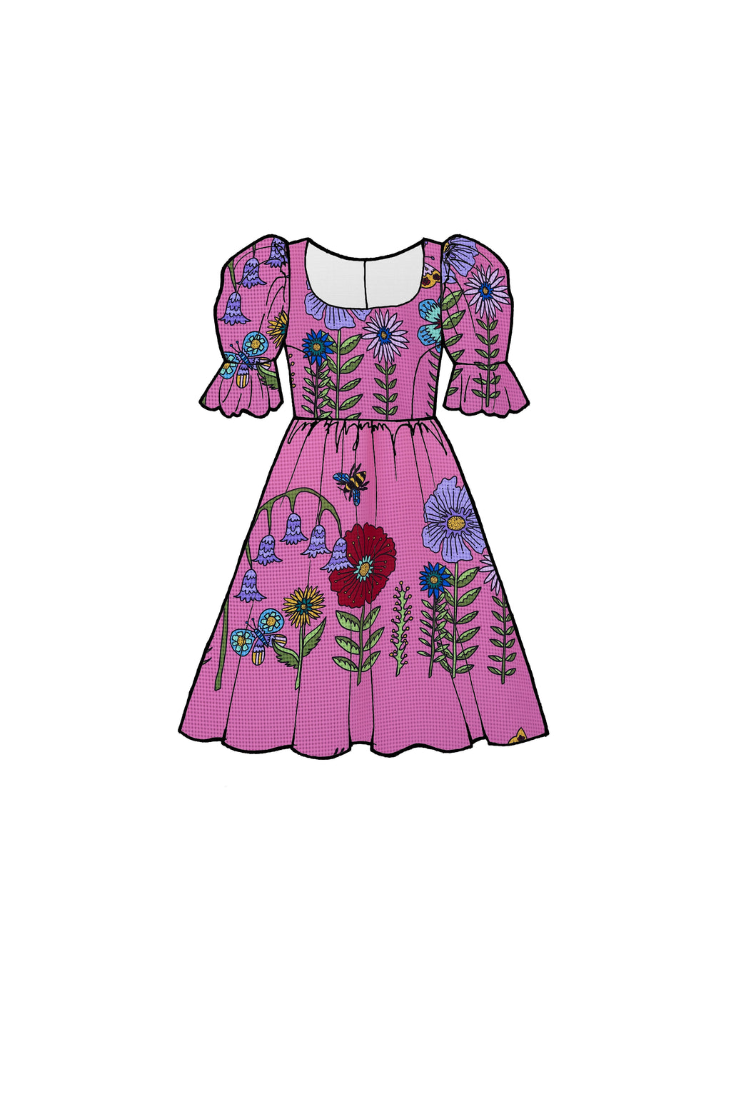 Margot (short) in Pink Midsummer Meadow