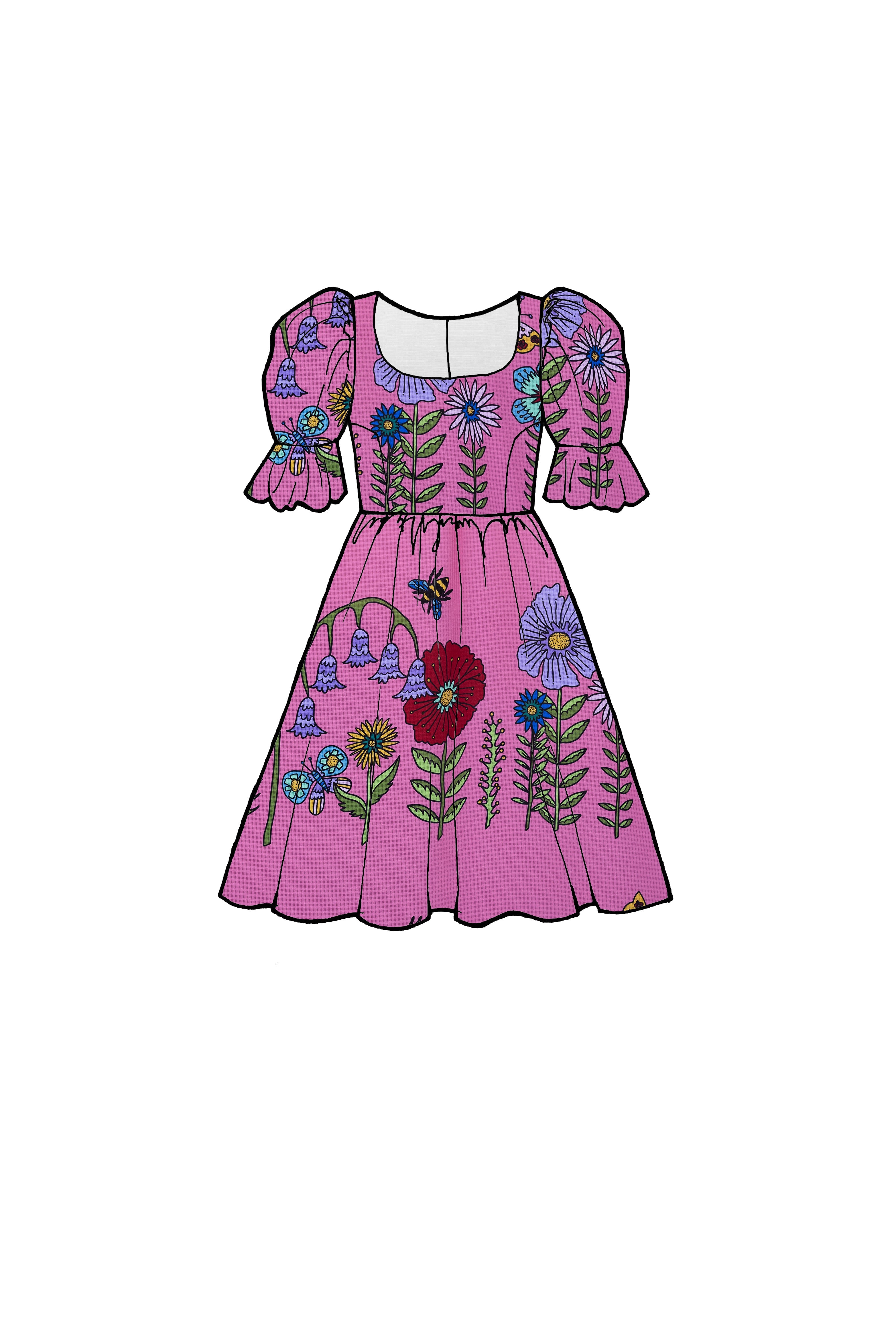 Margot (short) in Pink Midsummer Meadow