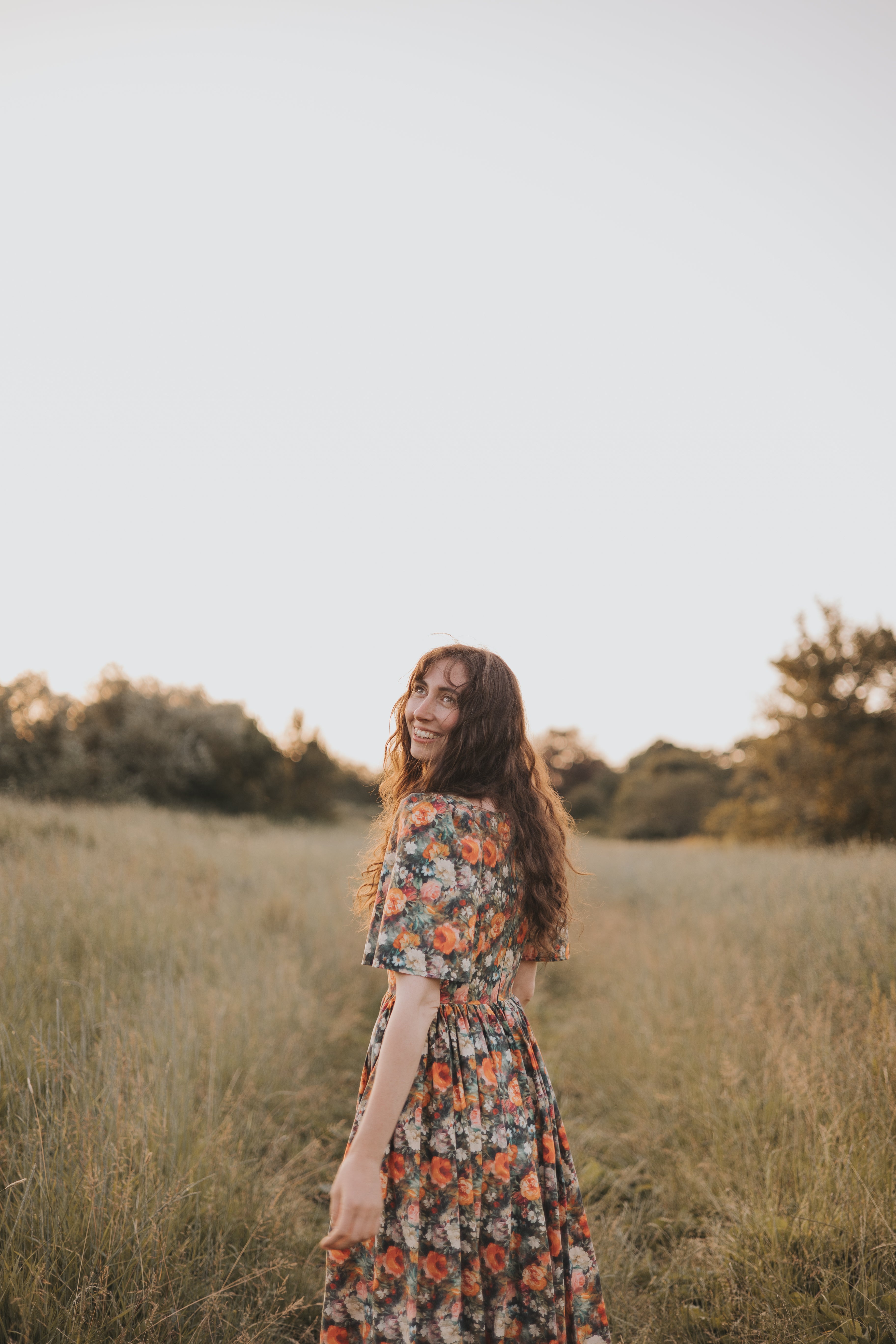 Studio Sale: Morwenna in Painted Roses - Size C - Photo Shoot Sample