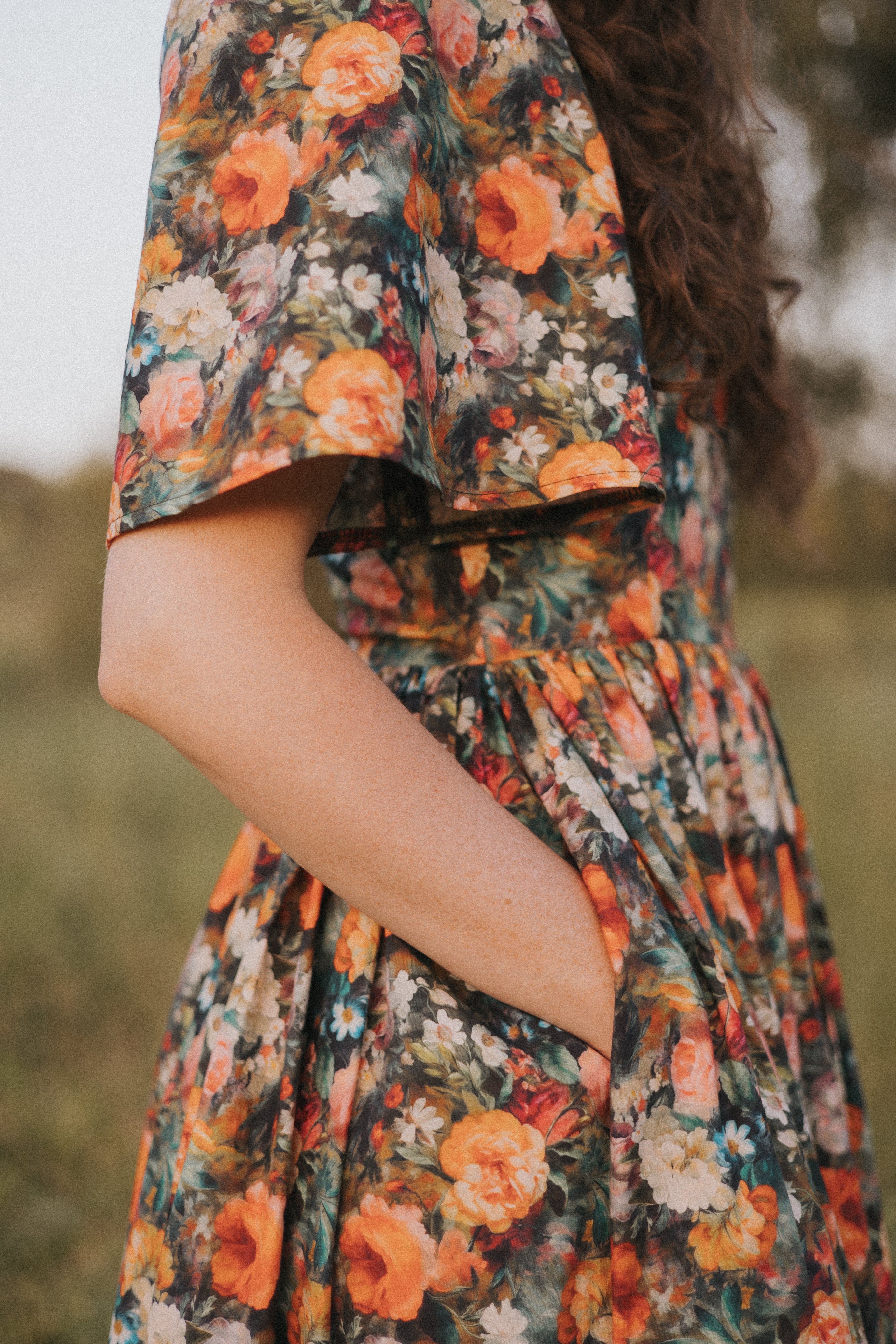 Studio Sale: Morwenna in Painted Roses - Size C - Photo Shoot Sample