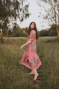 Studio Sale: Zelda in Pink Midsummer Meadow (Deadstock Seersucker) - Size C - Photo Shoot Sample