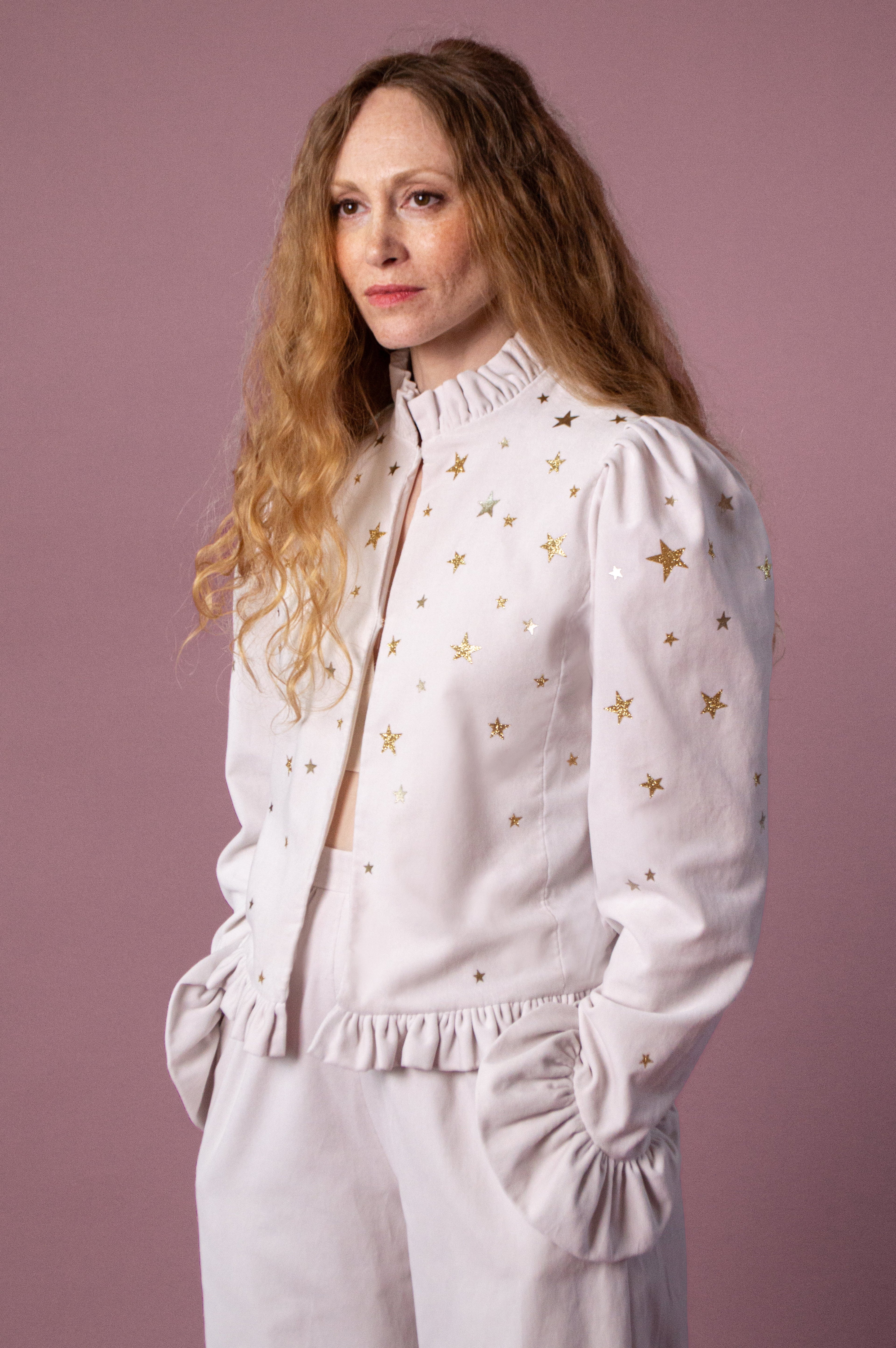 Studio Sale: Nova Jacket with Flaming Heart Appliqué, Size 8-10