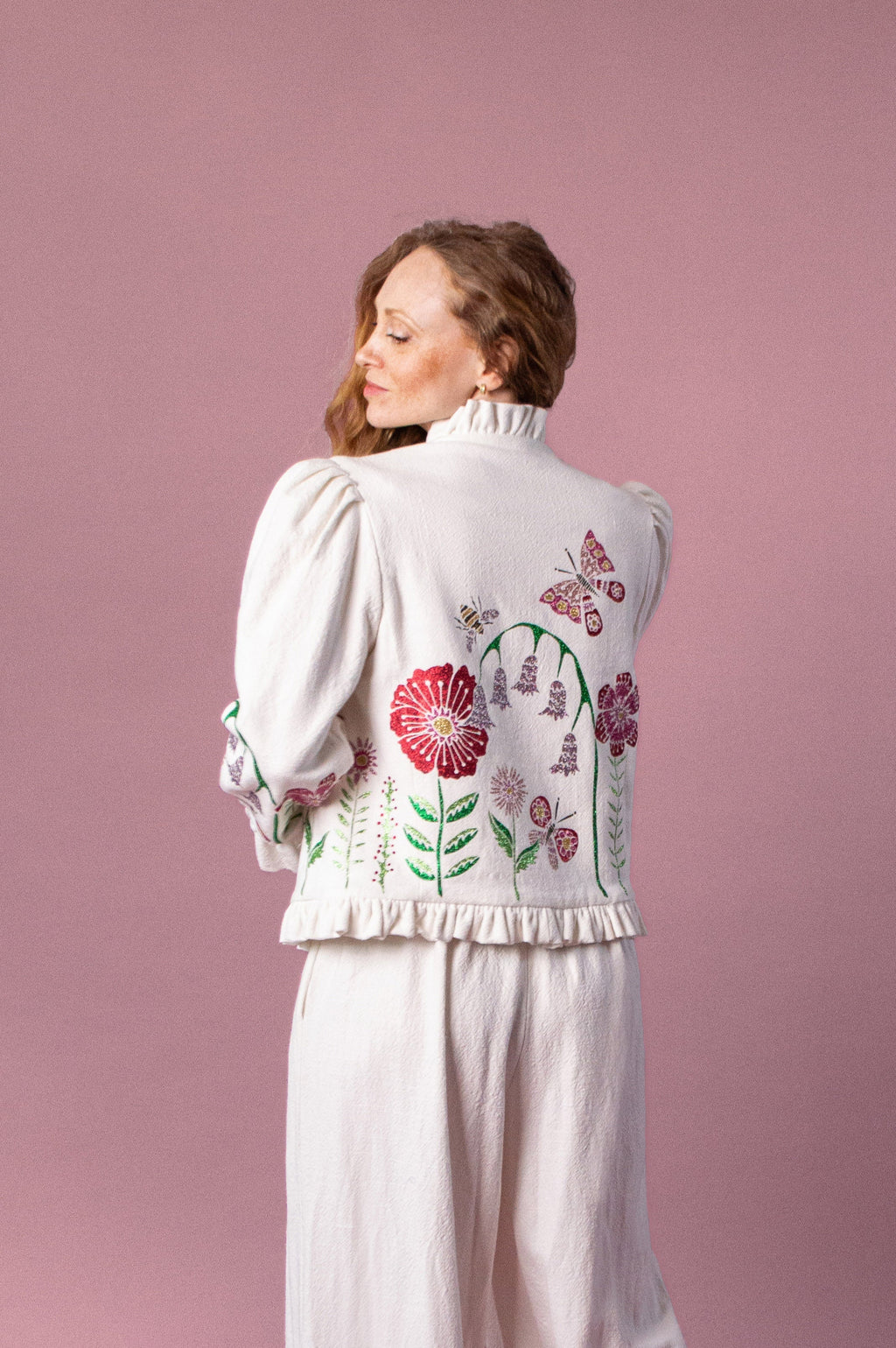 Nova Jacket with Midsummer Meadow Appliqué