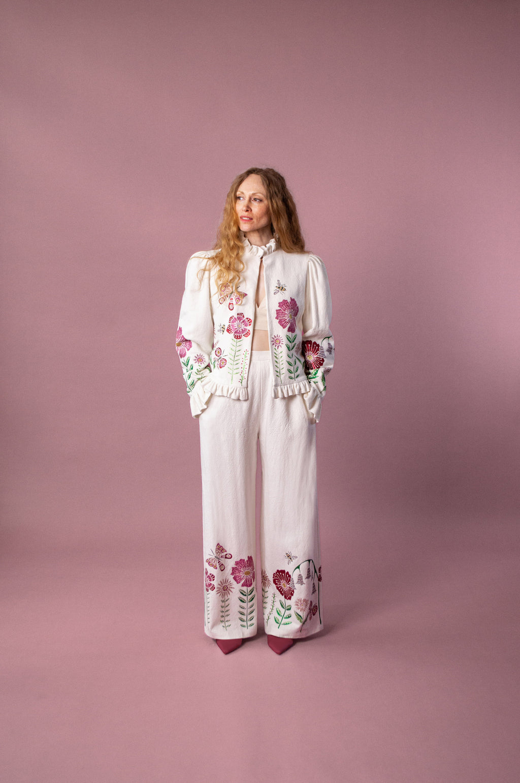 Nova Jacket with Midsummer Meadow Appliqué