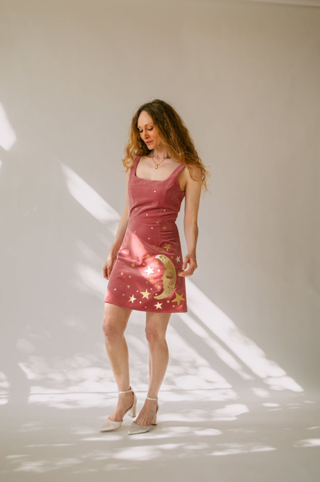 Ophelia in Rose Velvet ft. Luna Appliqué