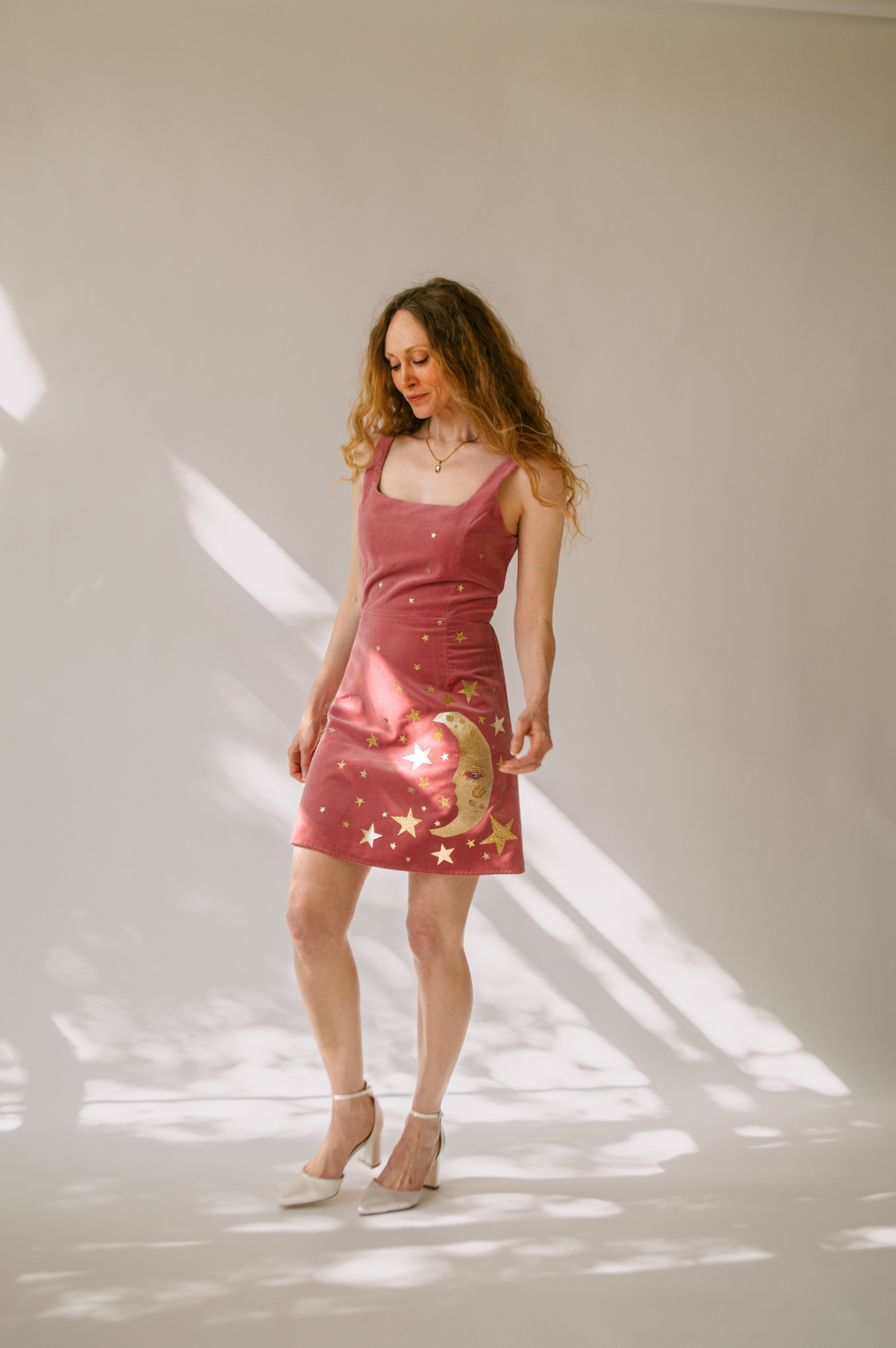 Ophelia in Rose Velvet ft. Luna Appliqué
