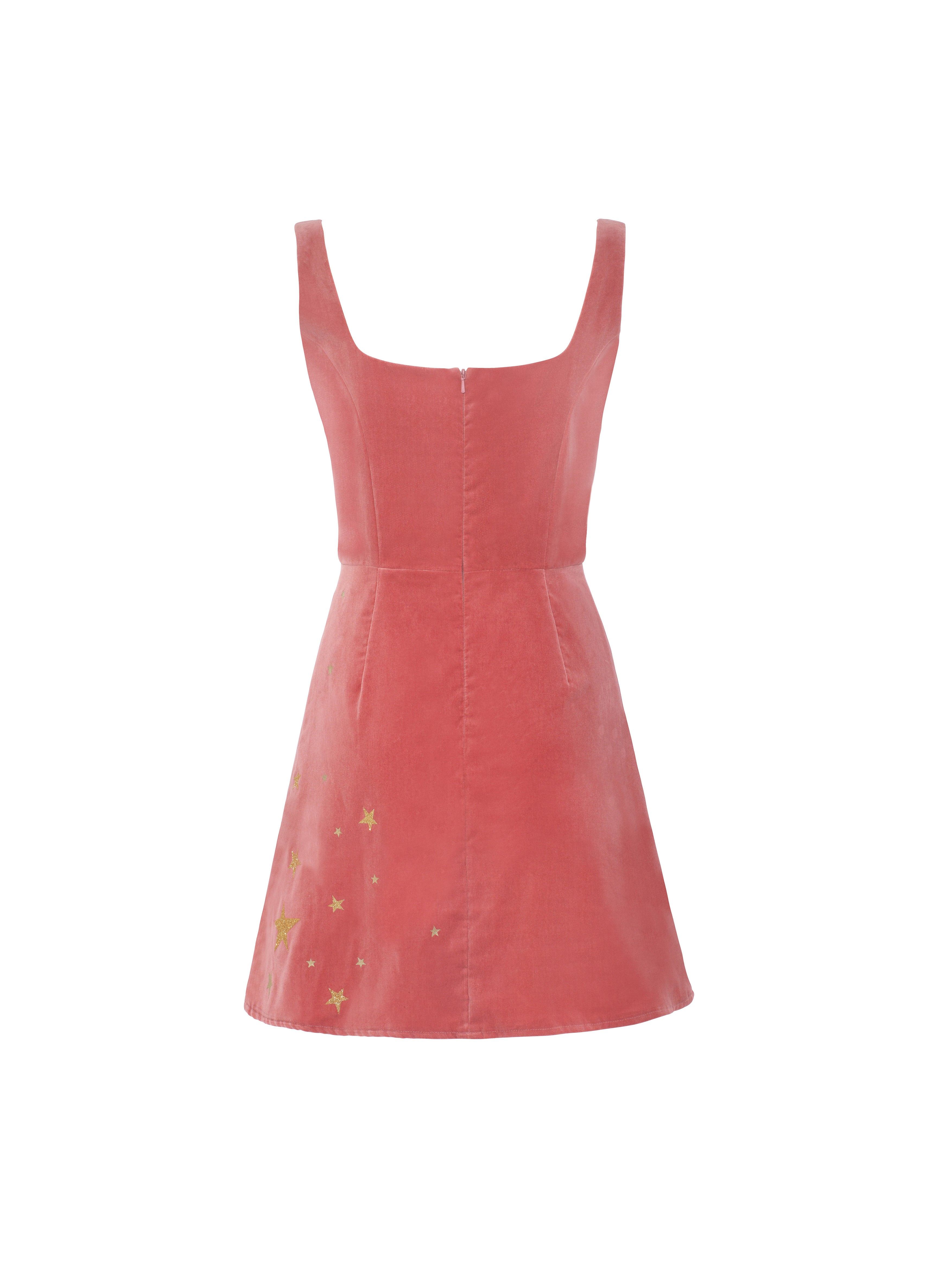 Ophelia in Rose Velvet ft. Luna Appliqué