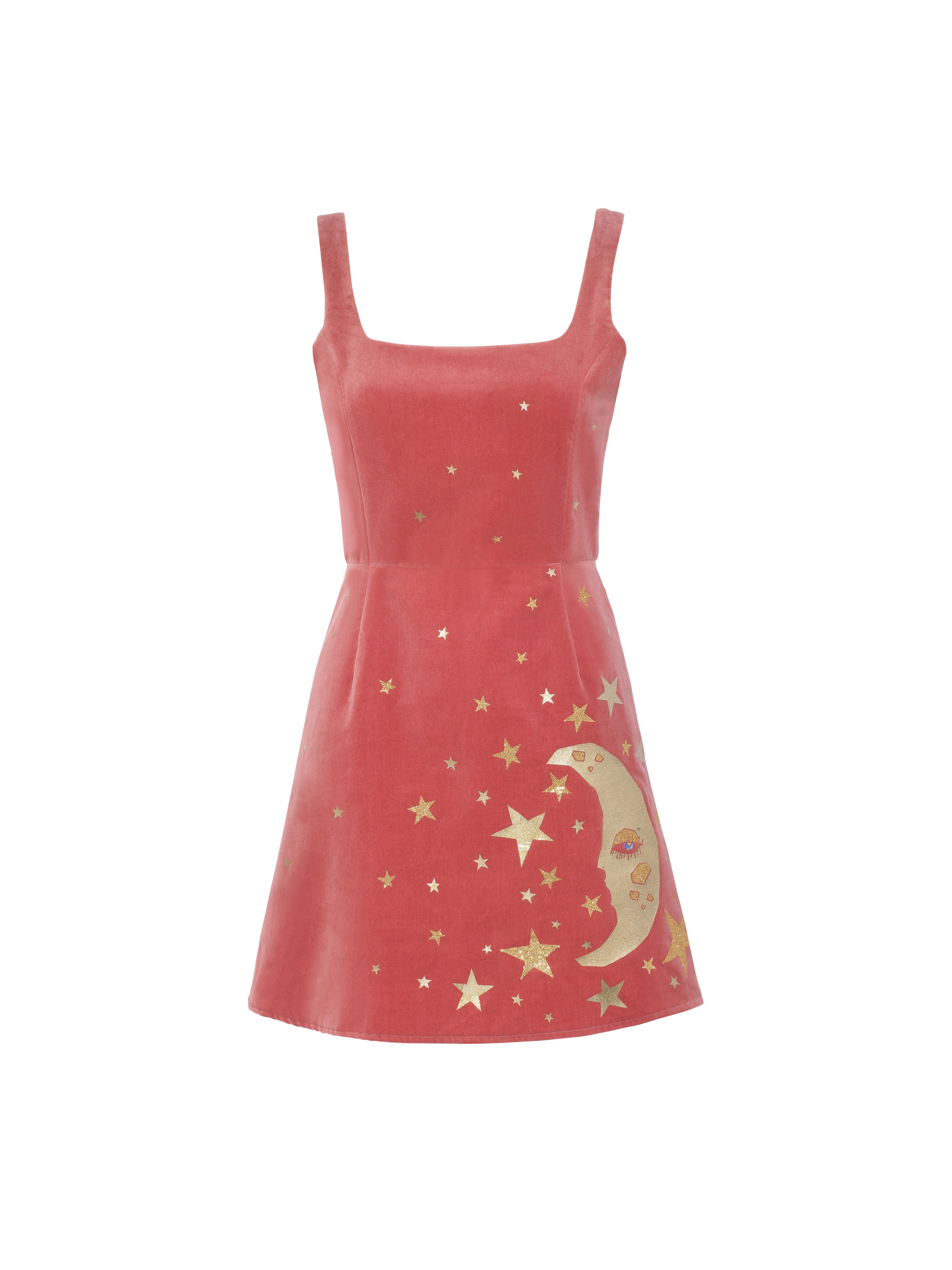 Ophelia in Rose Velvet ft. Luna Appliqué