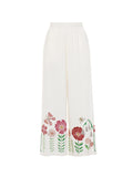 Studio Sale: Soleil Trousers with Midsummer Meadow Appliqué, Size 8