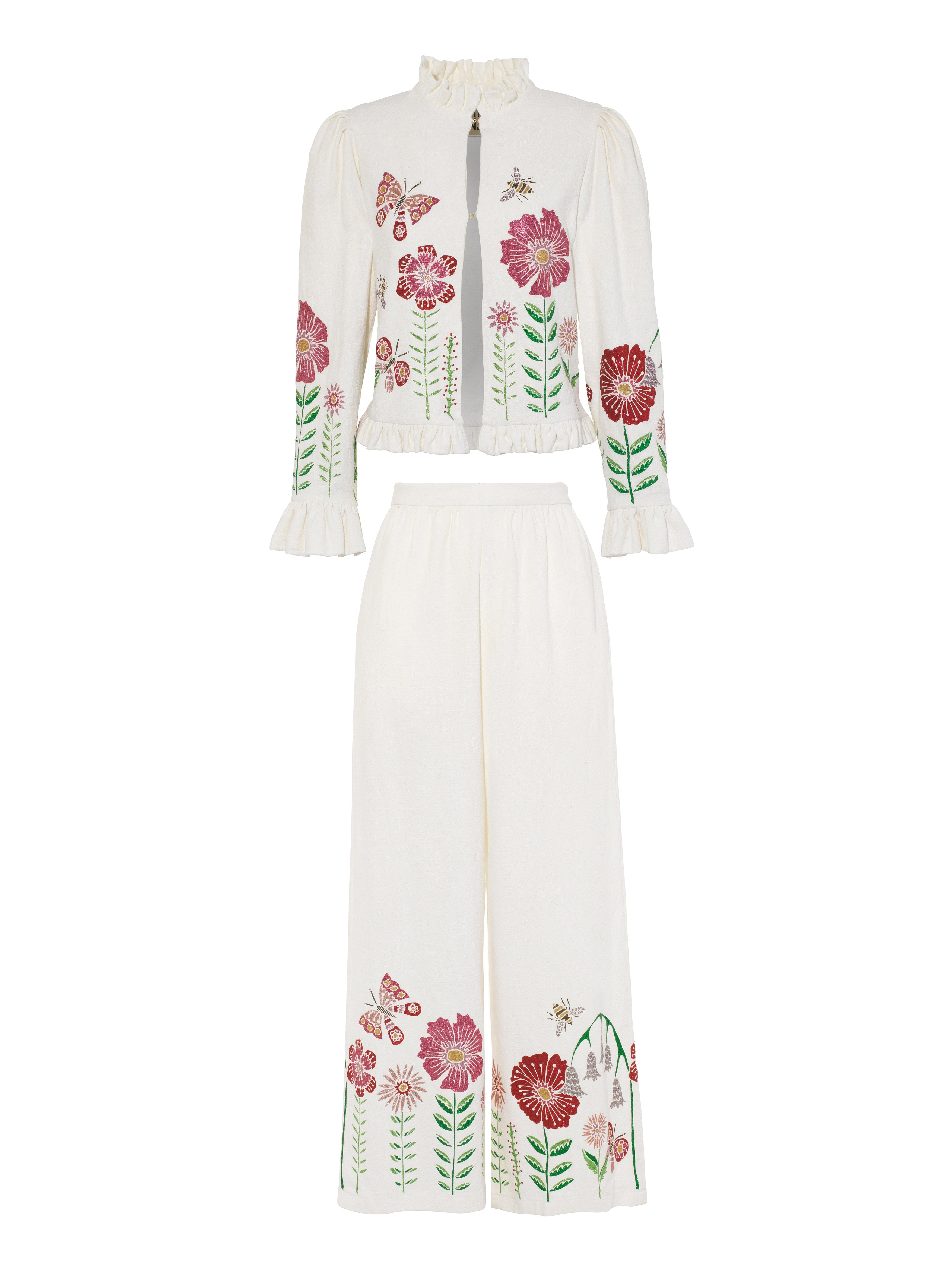 Nova & Soleil Suit with Midsummer Meadow Appliqué