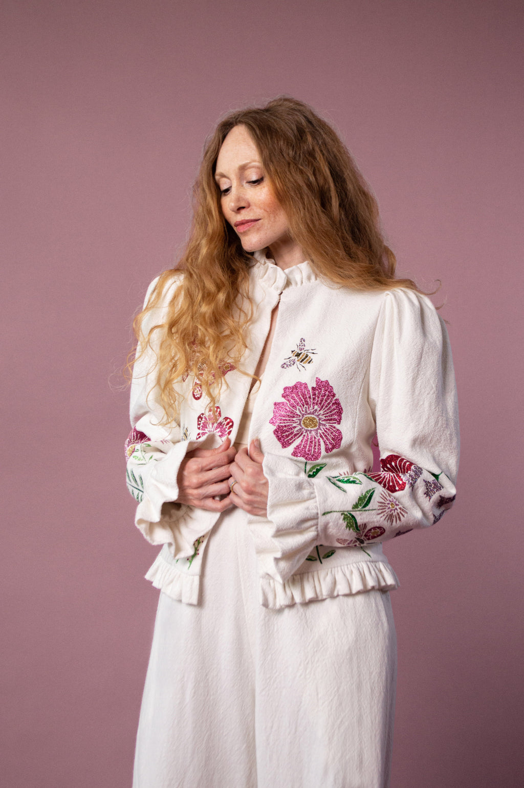 Nova & Soleil Suit with Midsummer Meadow Appliqué