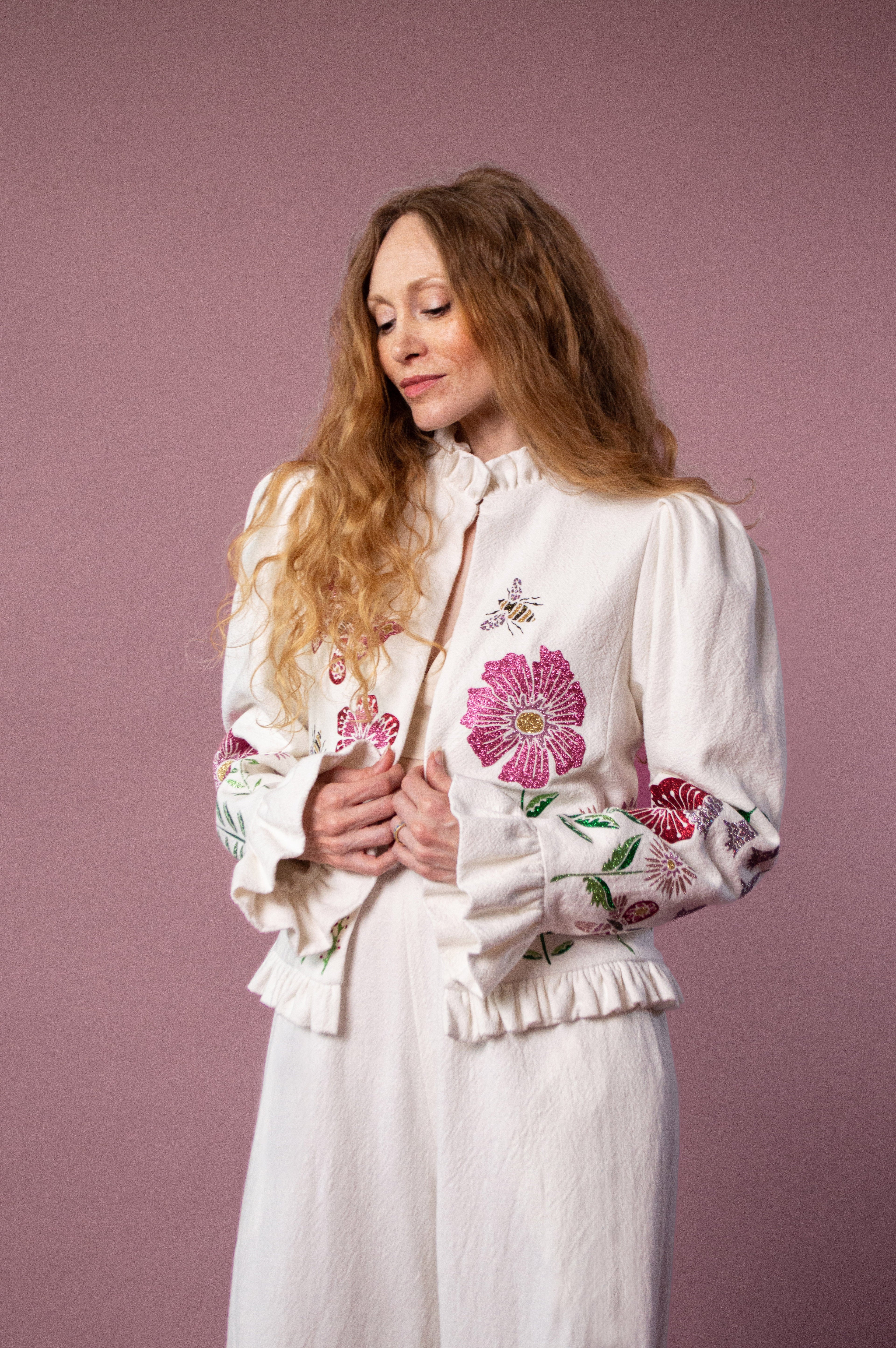 Nova & Soleil Suit with Midsummer Meadow Appliqué