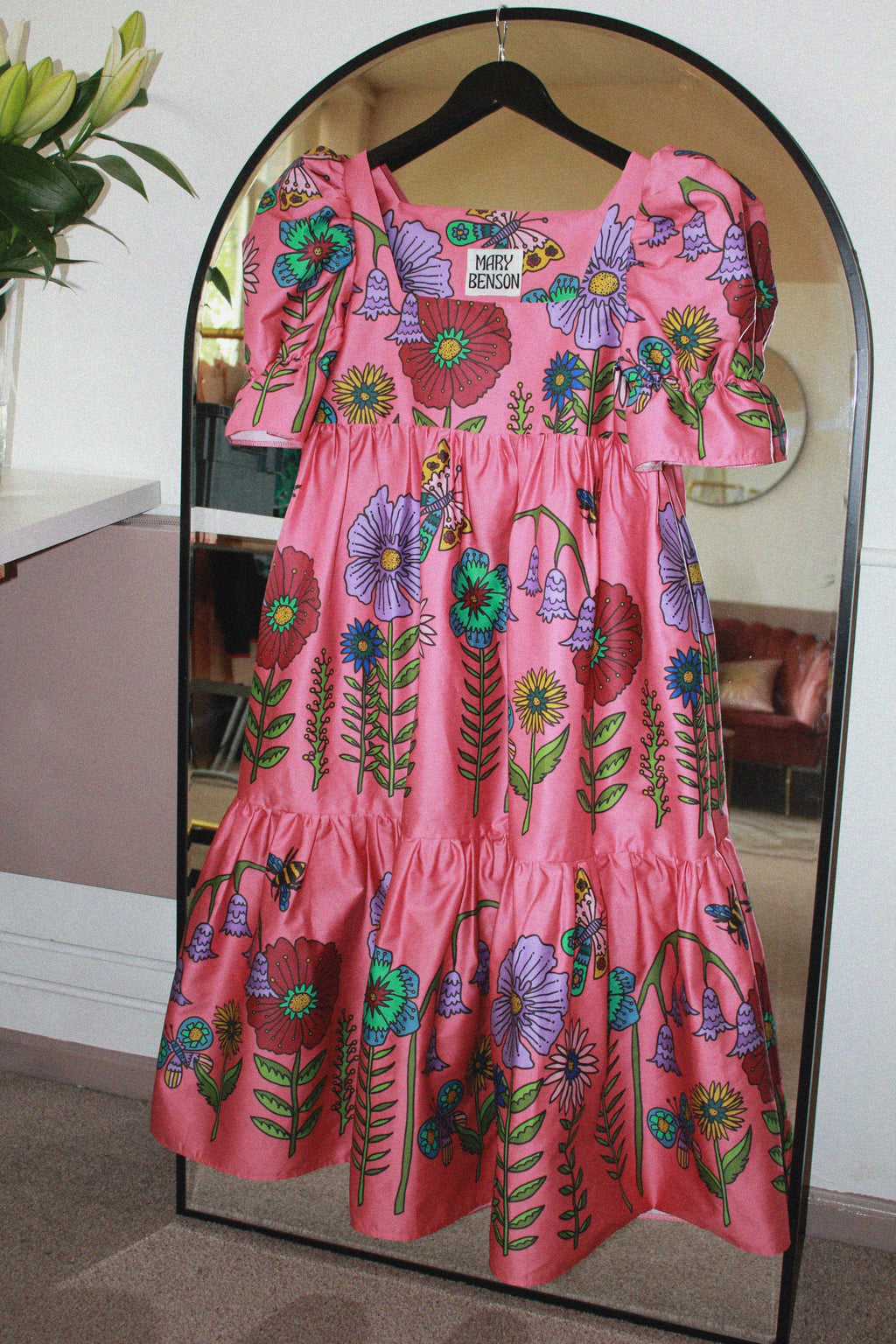 Zelda in Pink Midsummer Meadow (Organic Cotton Sateen)