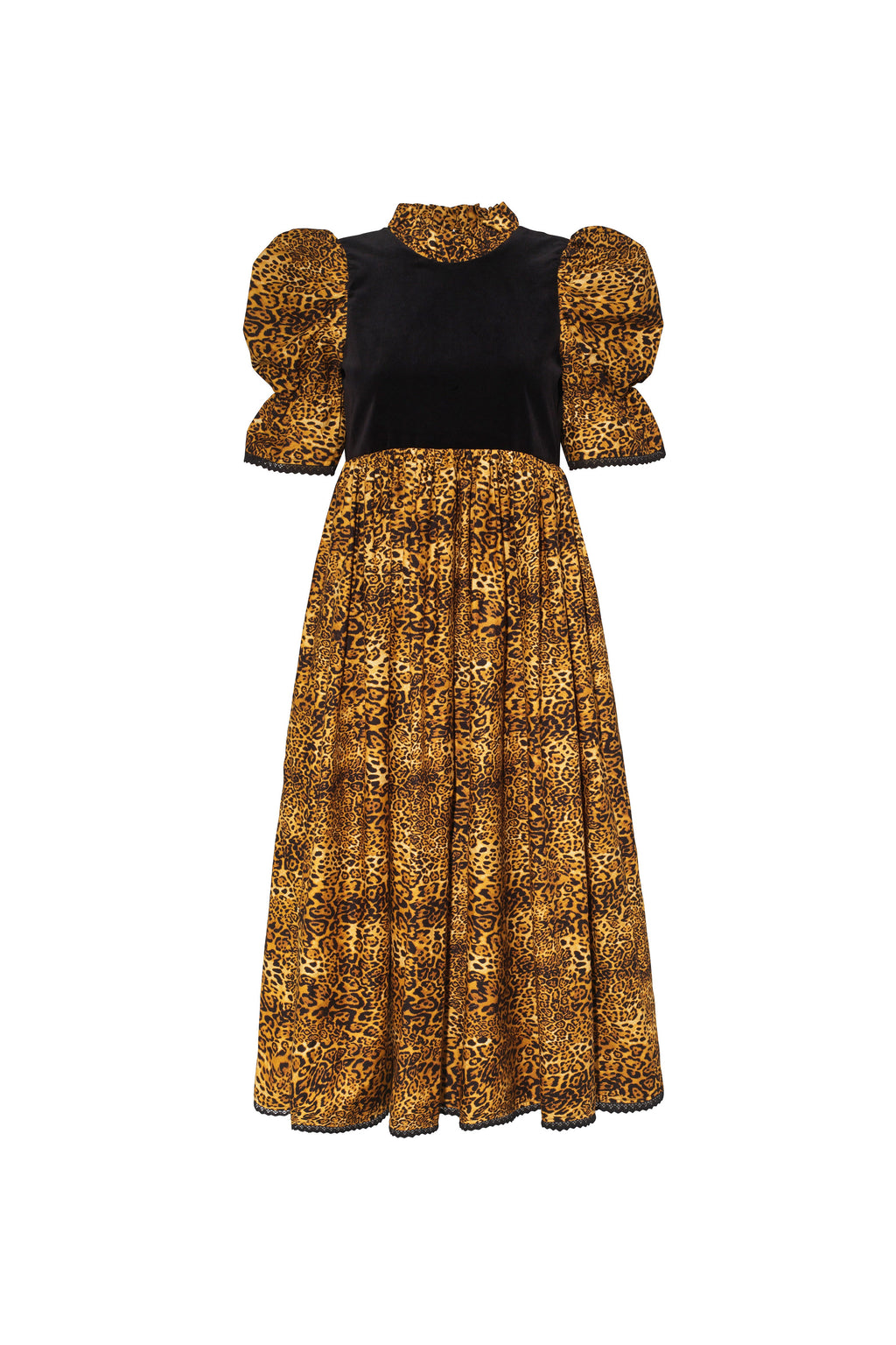 Quentin in Leopard & Black Velvet