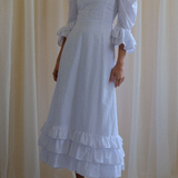 Sample Sale: Brigitte in Embroidered Cotton, Size 8