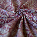 Maroon Paisley 100% Cotton (per meter)