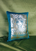 Teal Velvet 'The Empress' Cushion